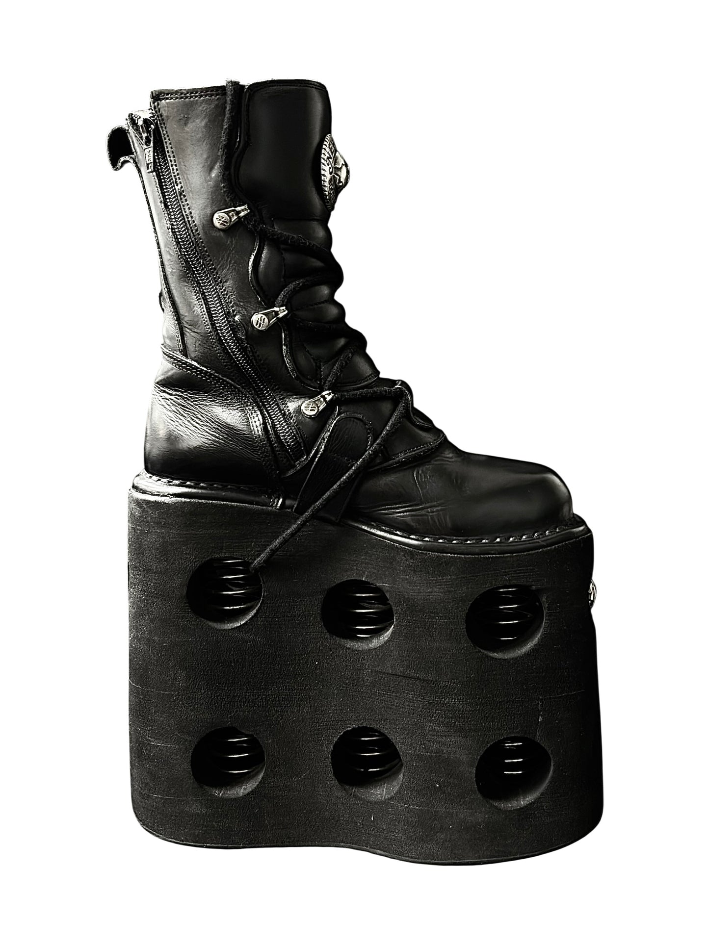 Super rare vintage New Rock double neptuno platform boots size 37