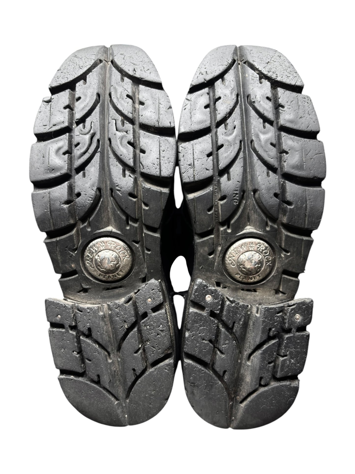 Vintage New Rock raised-heel leather boots