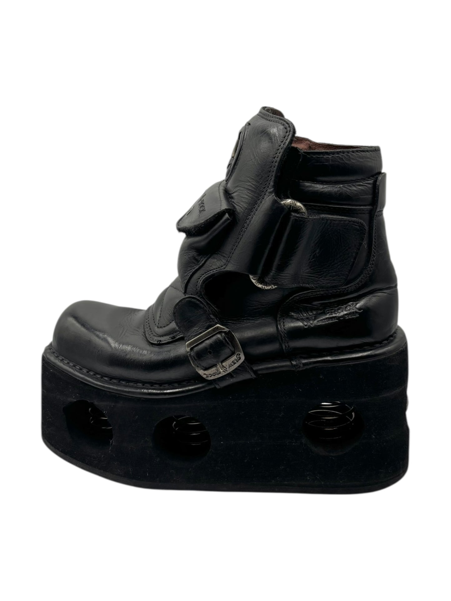 Vintage 90s New Rock neptuno pouch platform boots size 39