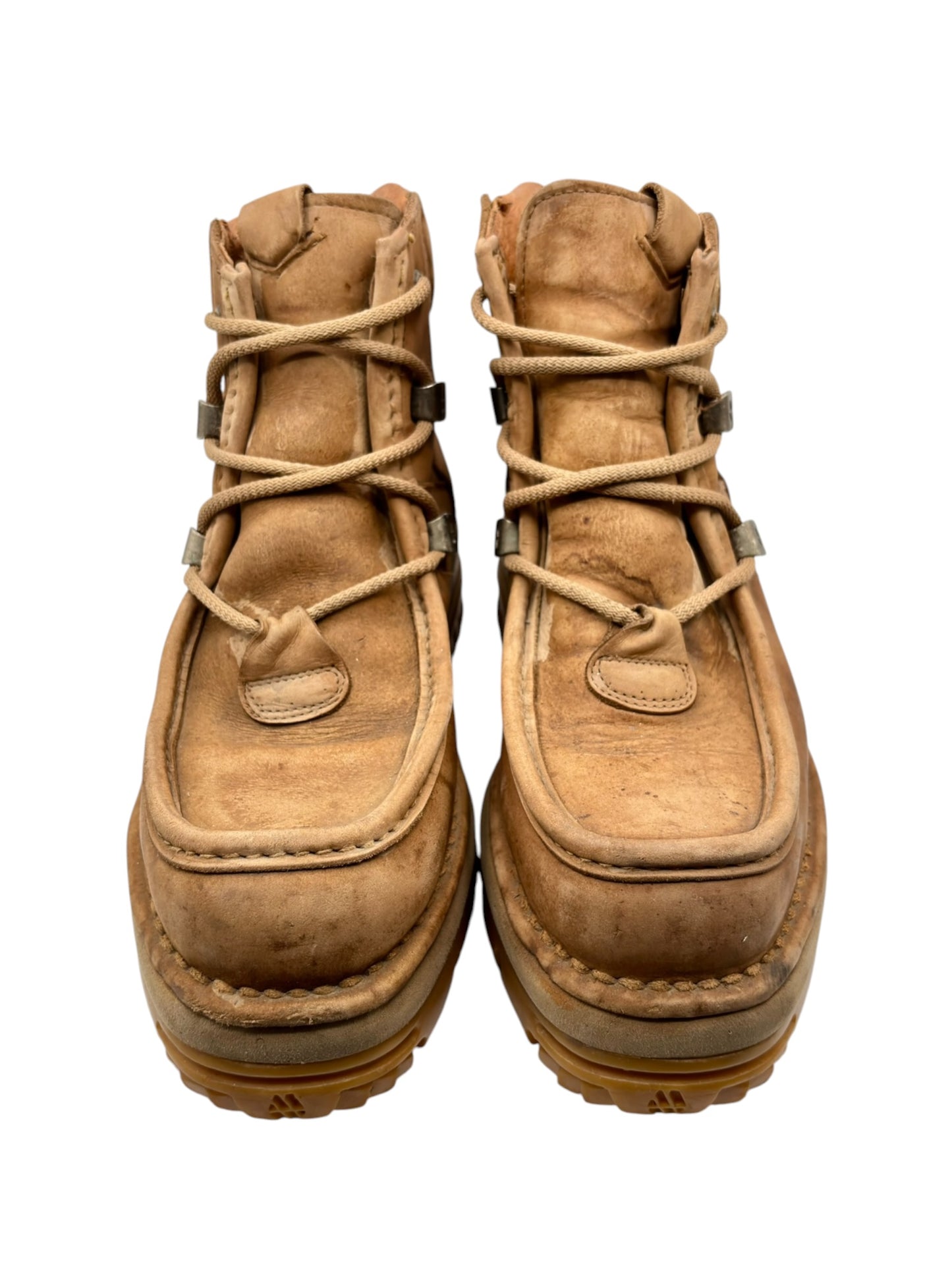 Vintage New Rock brown leather platform boots