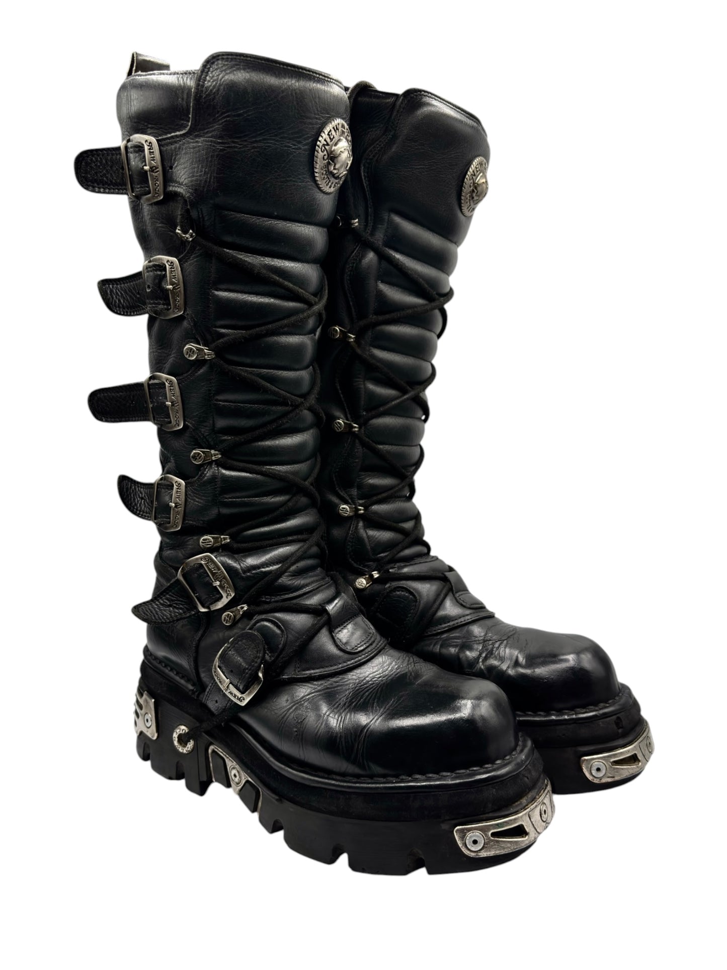 Vintage New Rock knee high reactor leather boots