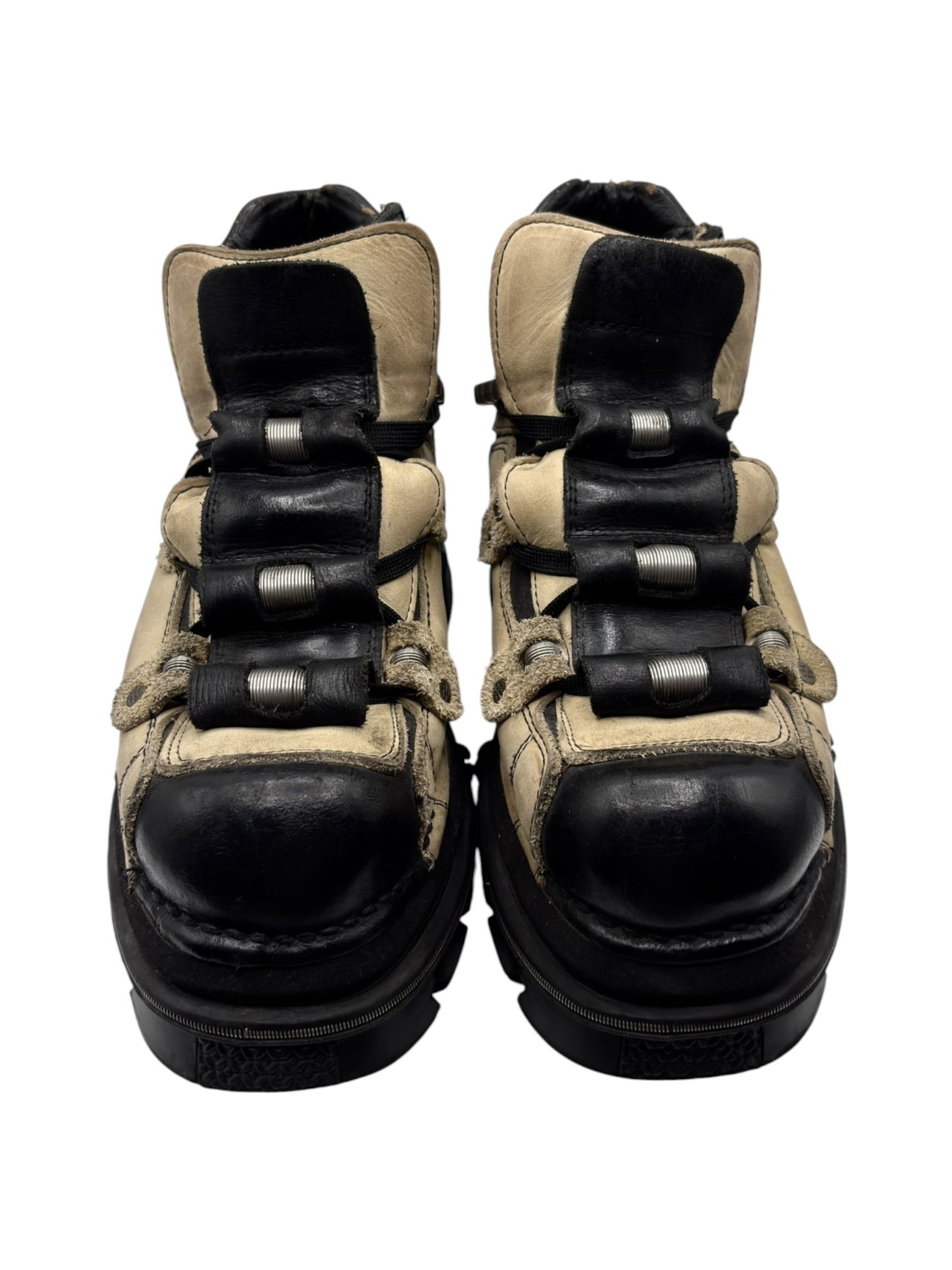 Vintage New Rock beige platform boots