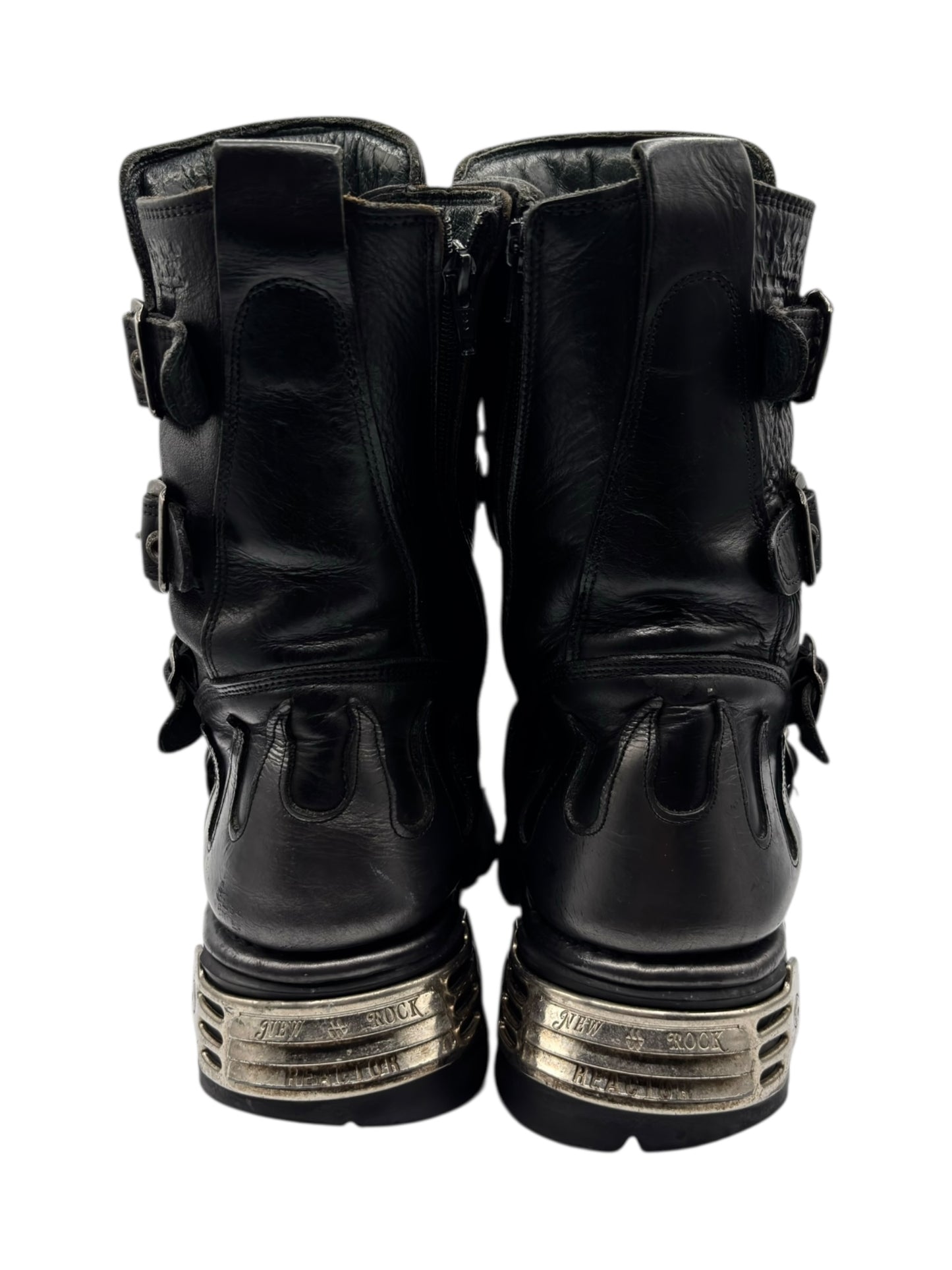 Vintage New Rock grey flame dragon reactor boots size 44