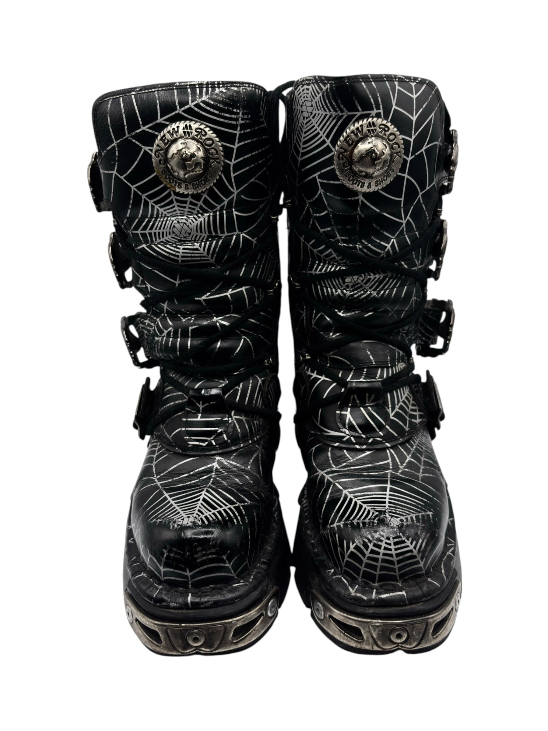 Vintage New Rock cobweb reactor  boots size 36