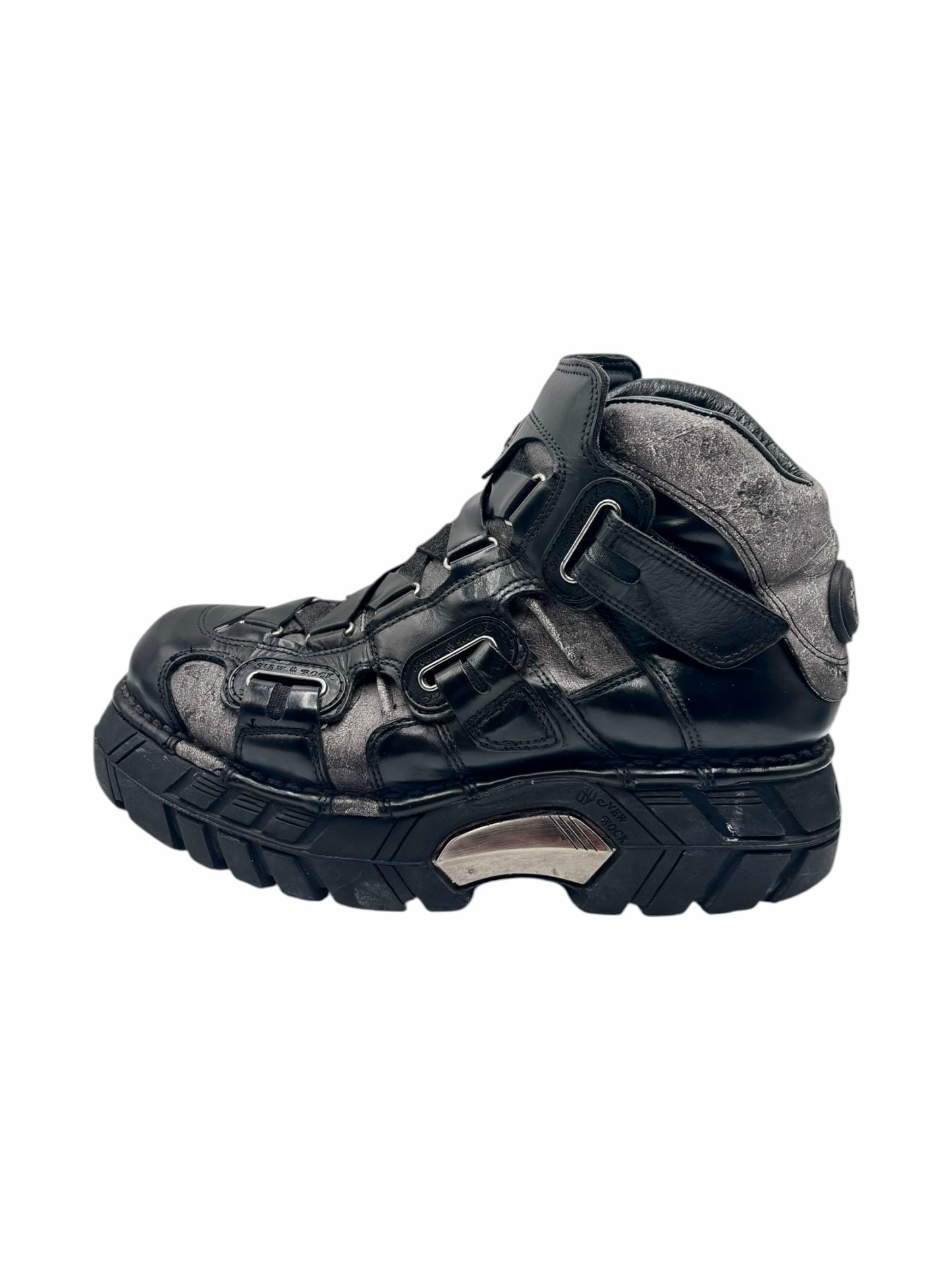 RARE vintage New Rock techno platform boots size 43