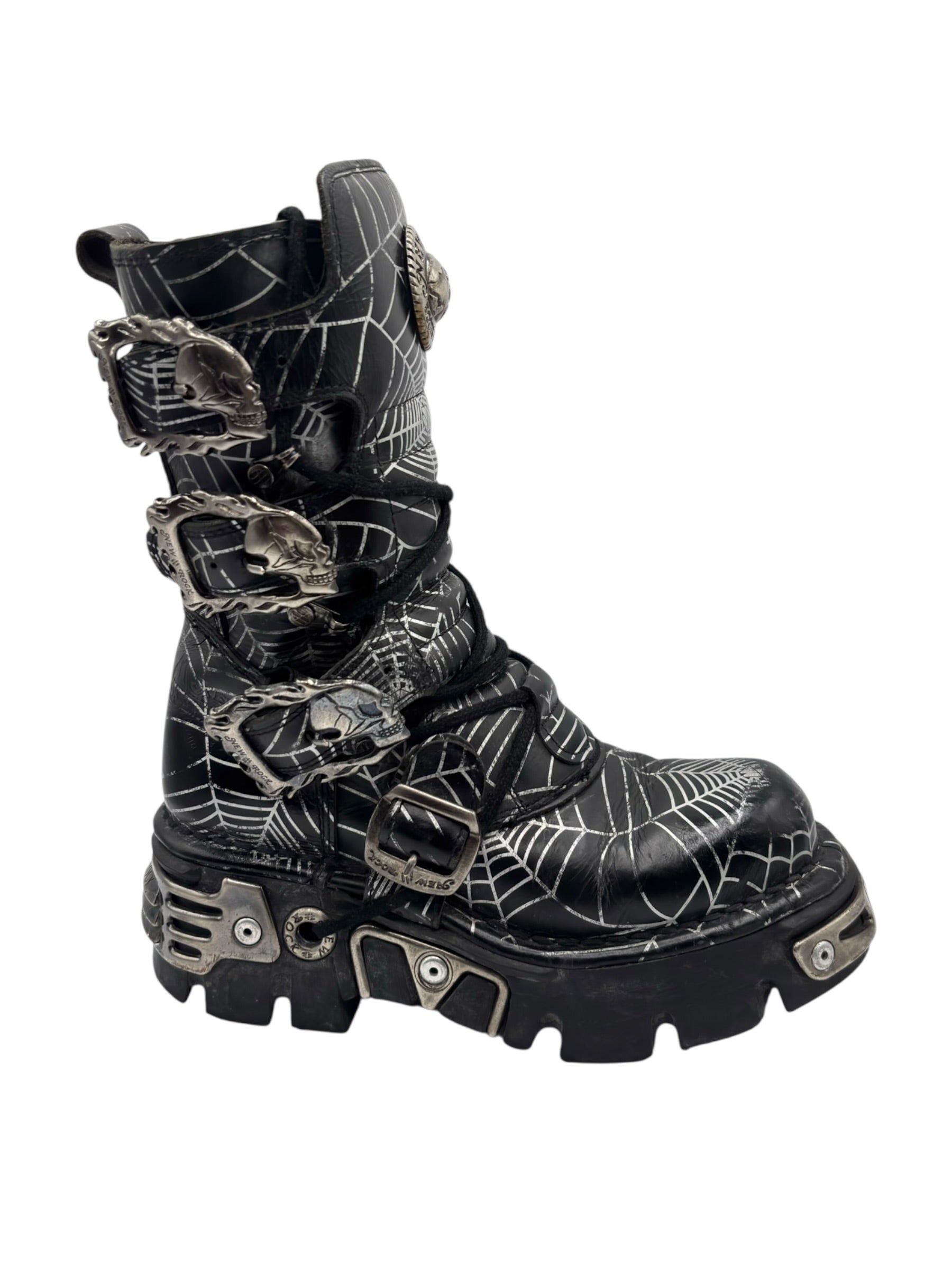 Vintage New Rock cobweb reactor  boots size 36