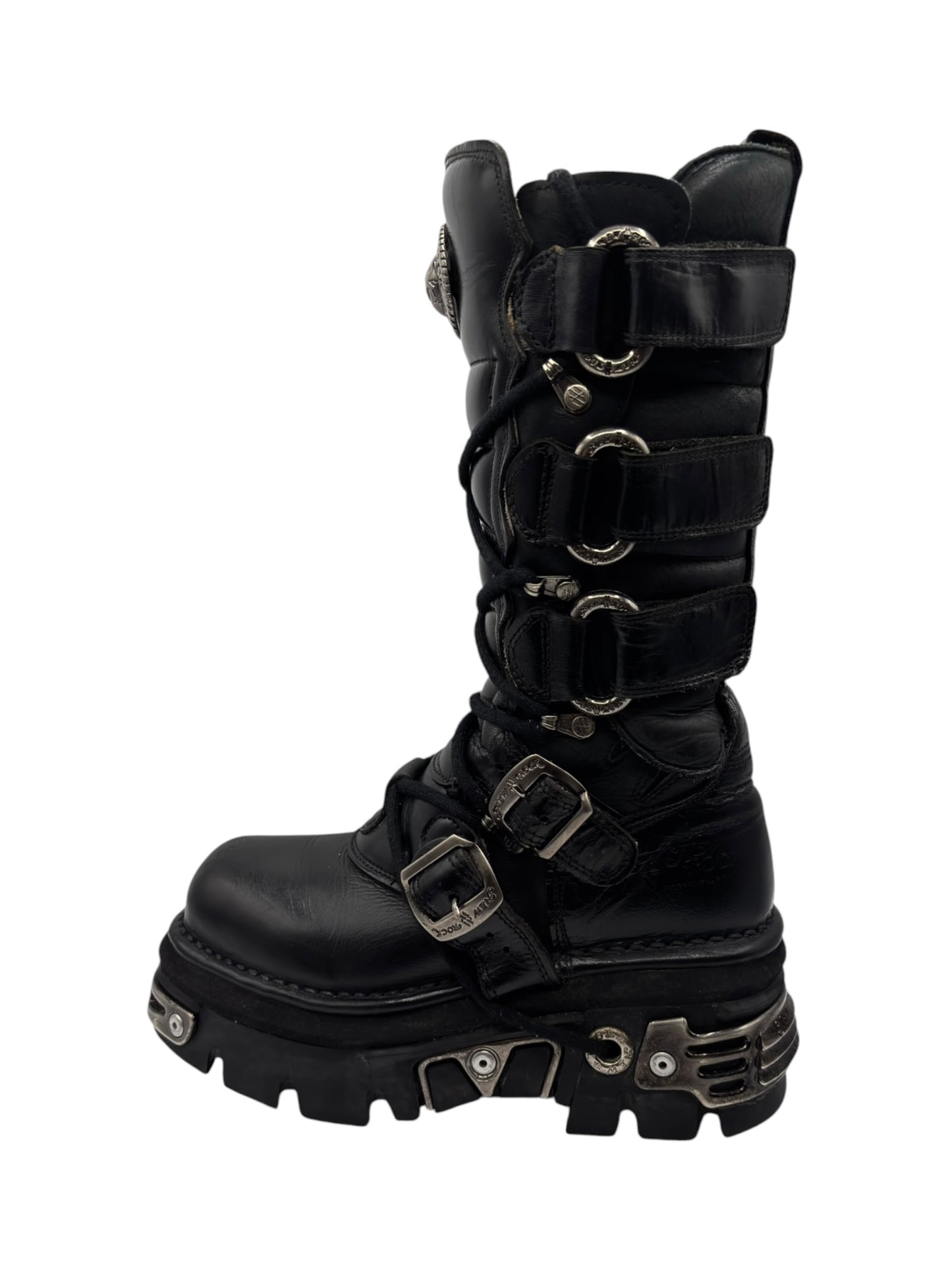 Vintage New Rock knee high reactor leather boots