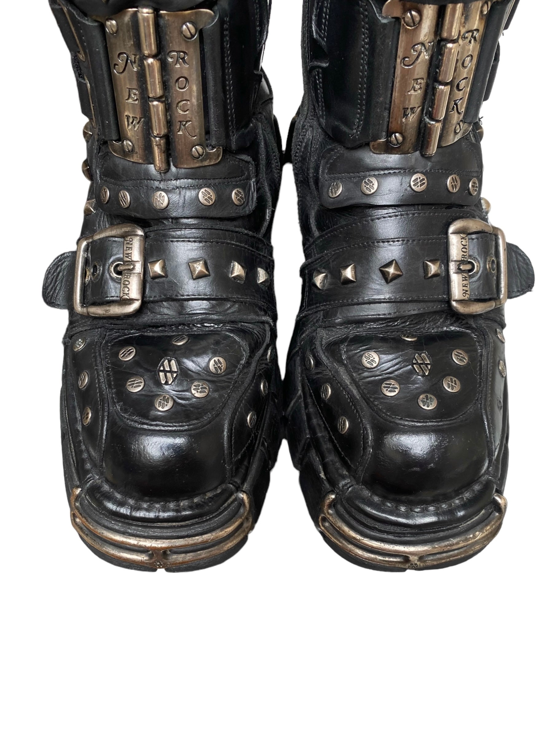 Vintage New Rock studded platform boots size 42