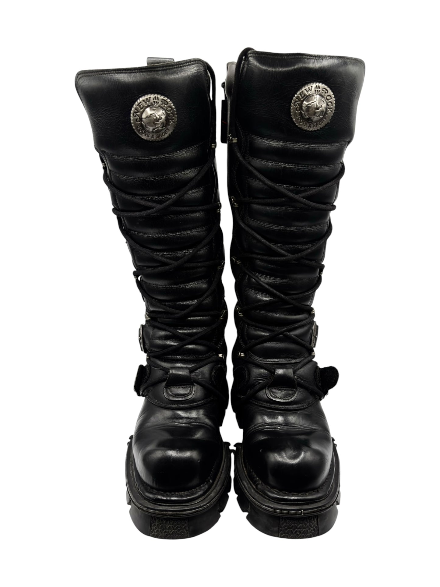 Vintage New Rock knee high reactor leather boots