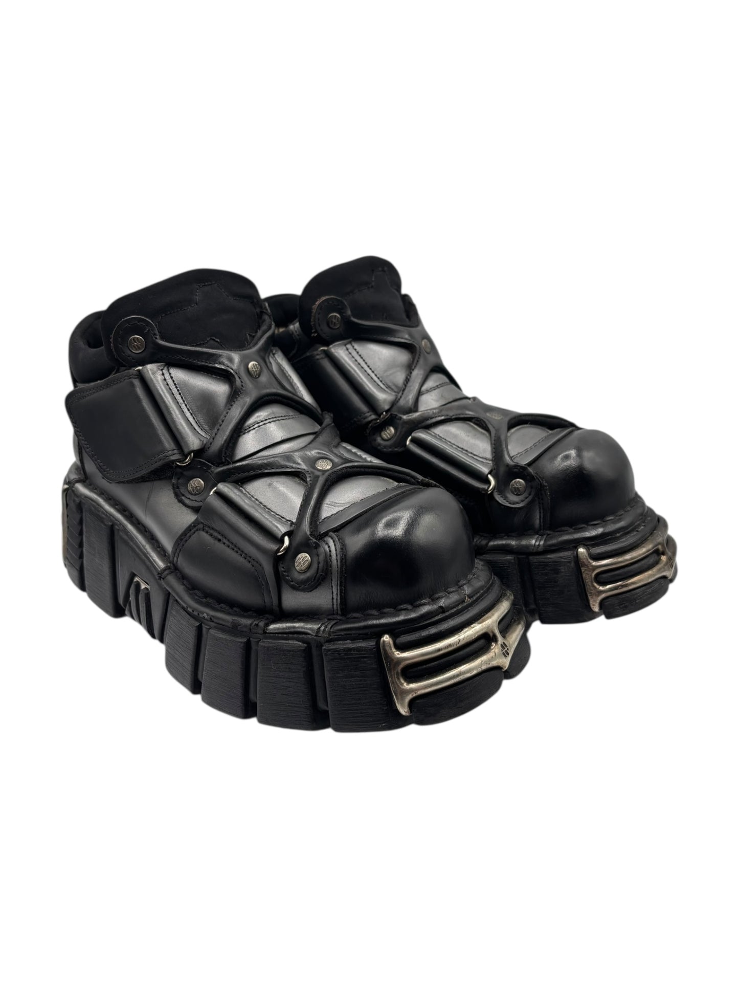Vintage New Rock chunky leather platform boots size 40