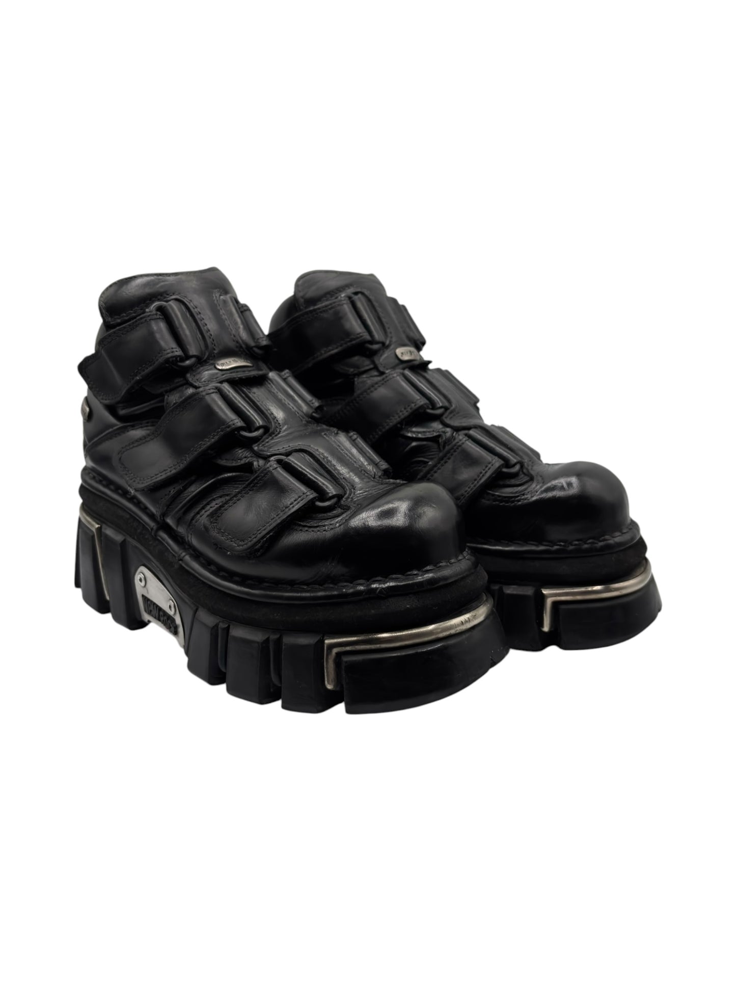 Vintage New Rock terminator velcro platform boots