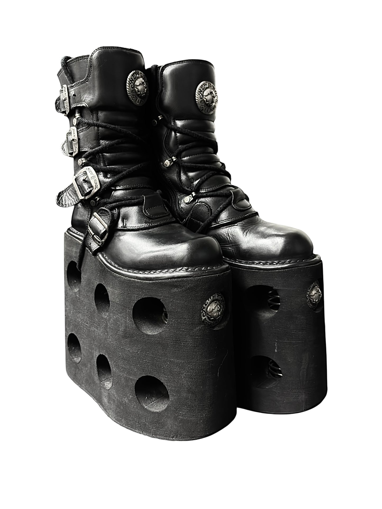 Super rare vintage New Rock double neptuno platform boots size 37