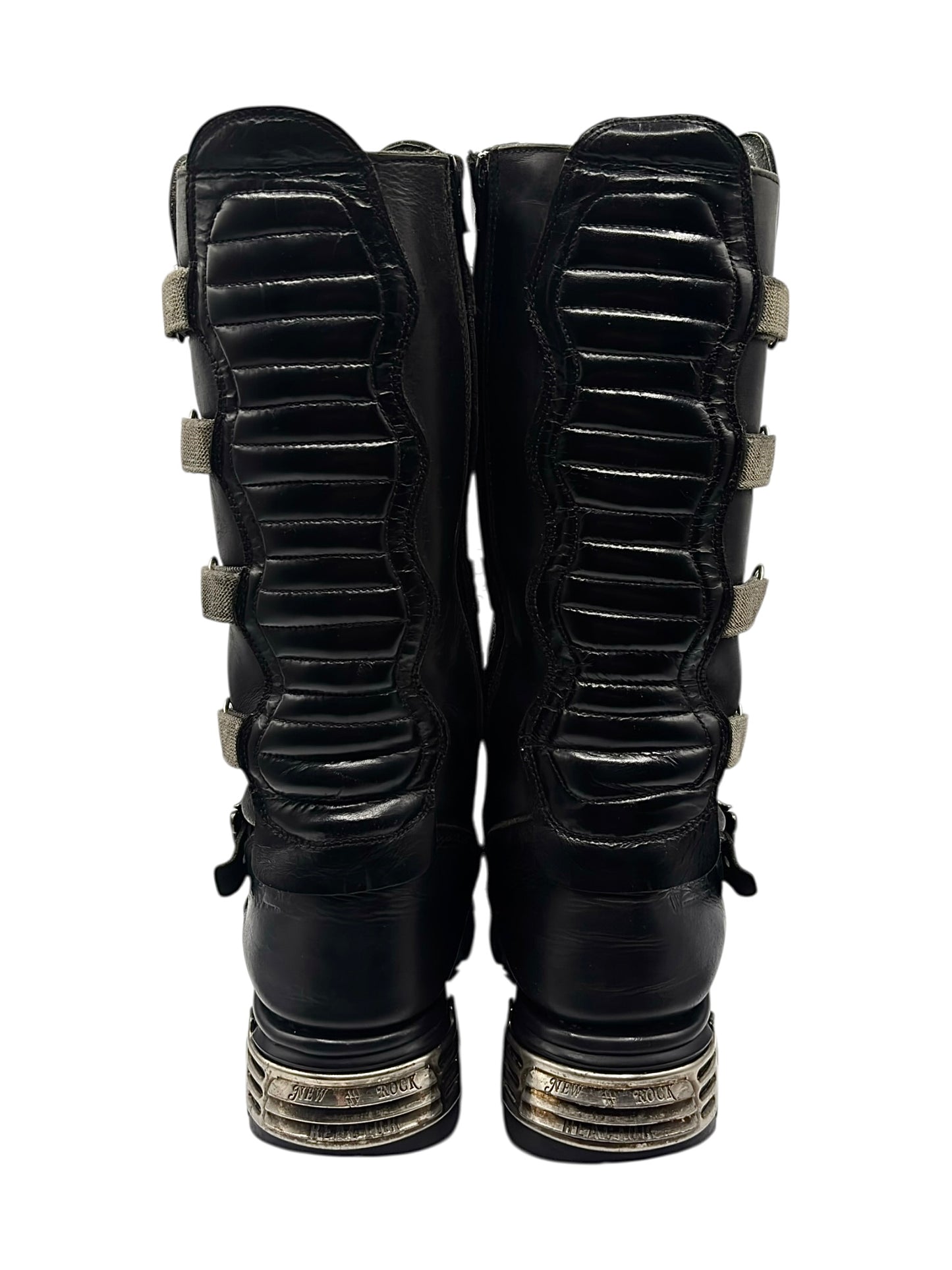 Vintage New Rock knee high reactor leather boots size 41