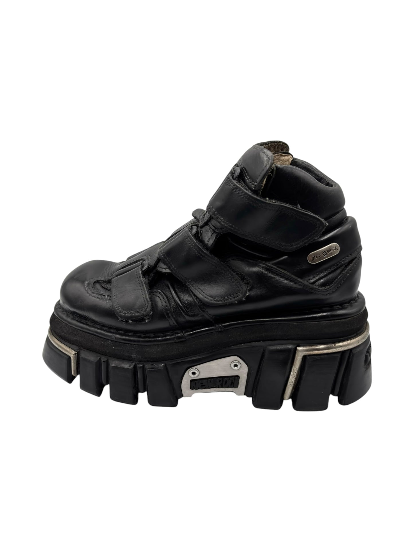 Vintage New Rock terminator velcro platform boots