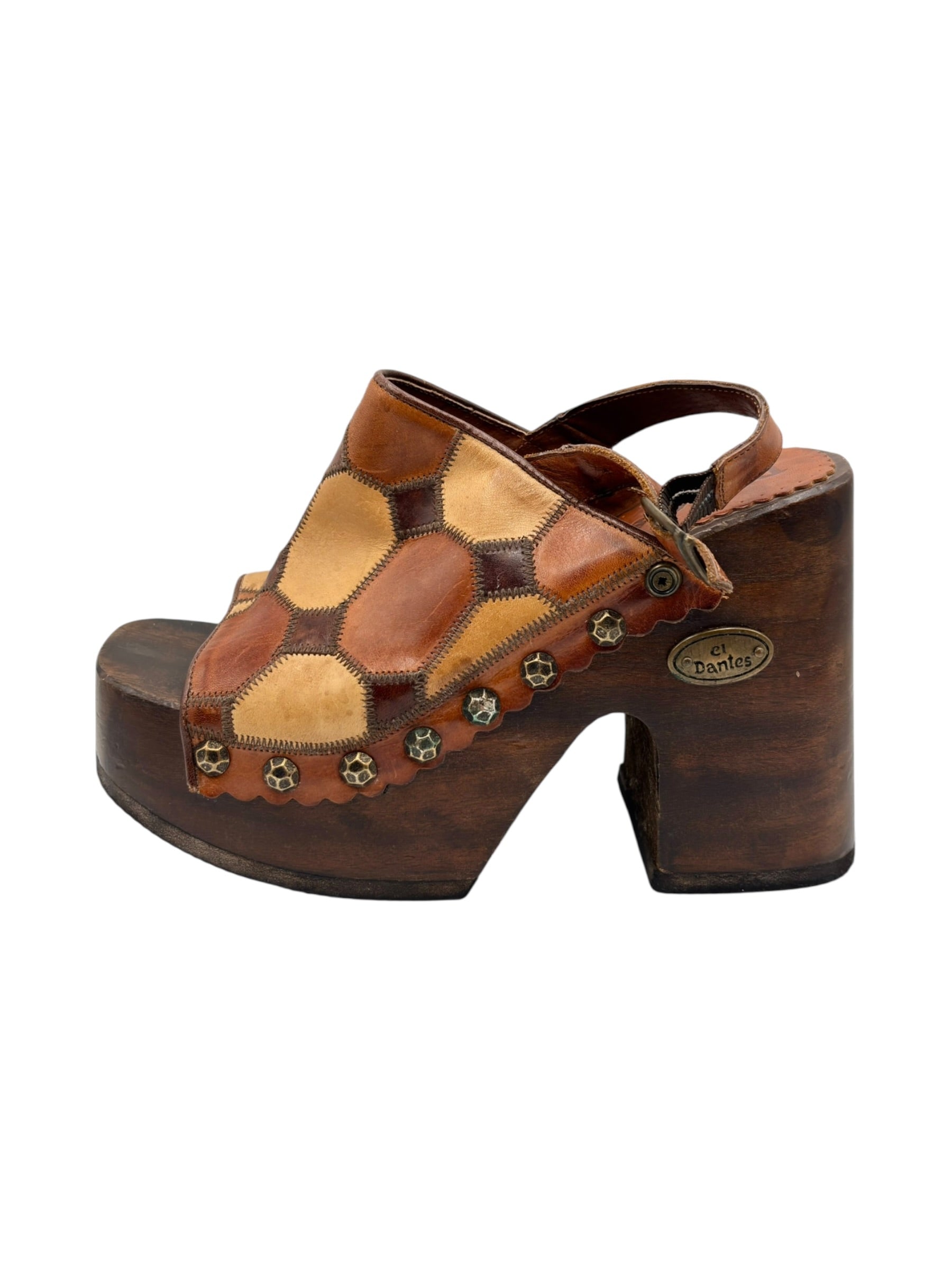 Vintage El Dantes block platform sandals size 38