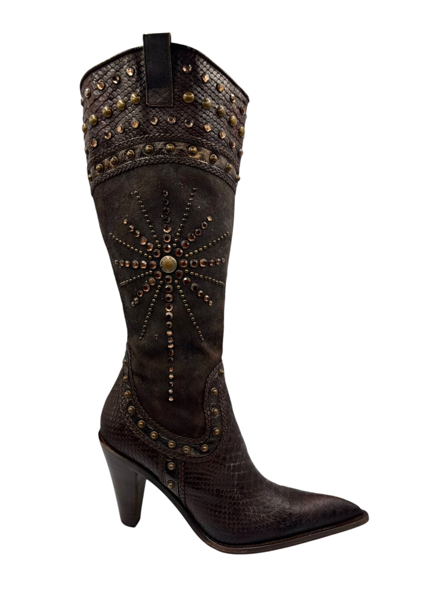 Beautiful vintage El Dantes knee high pointy gem boots