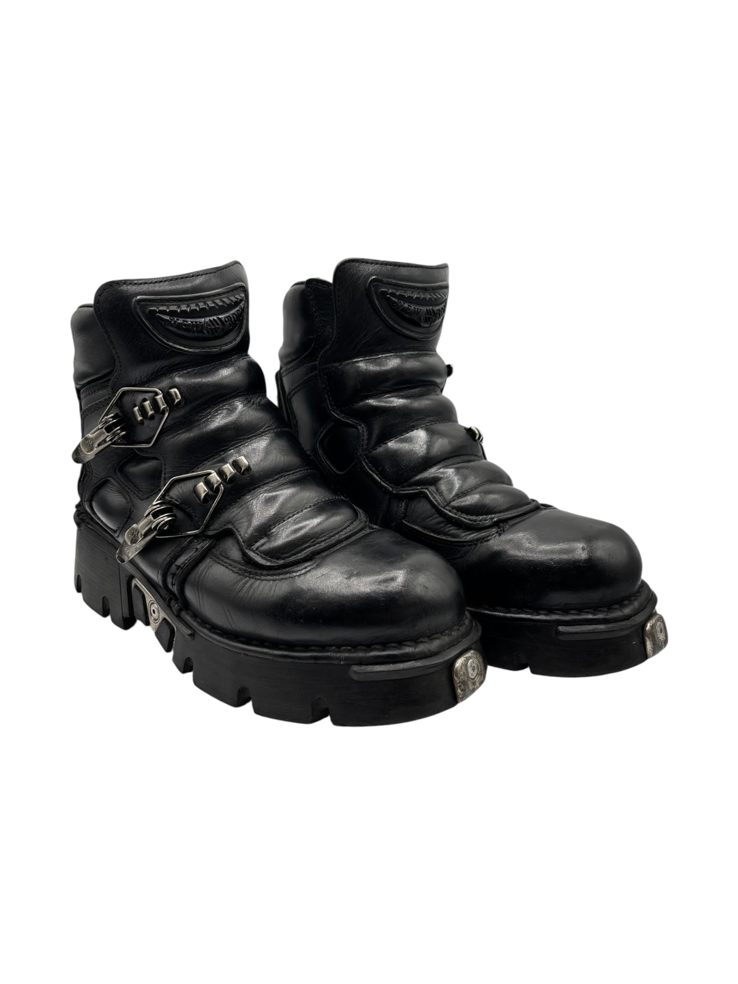 Vintage rare New Rock chunky avant garde leather platform boots size 38