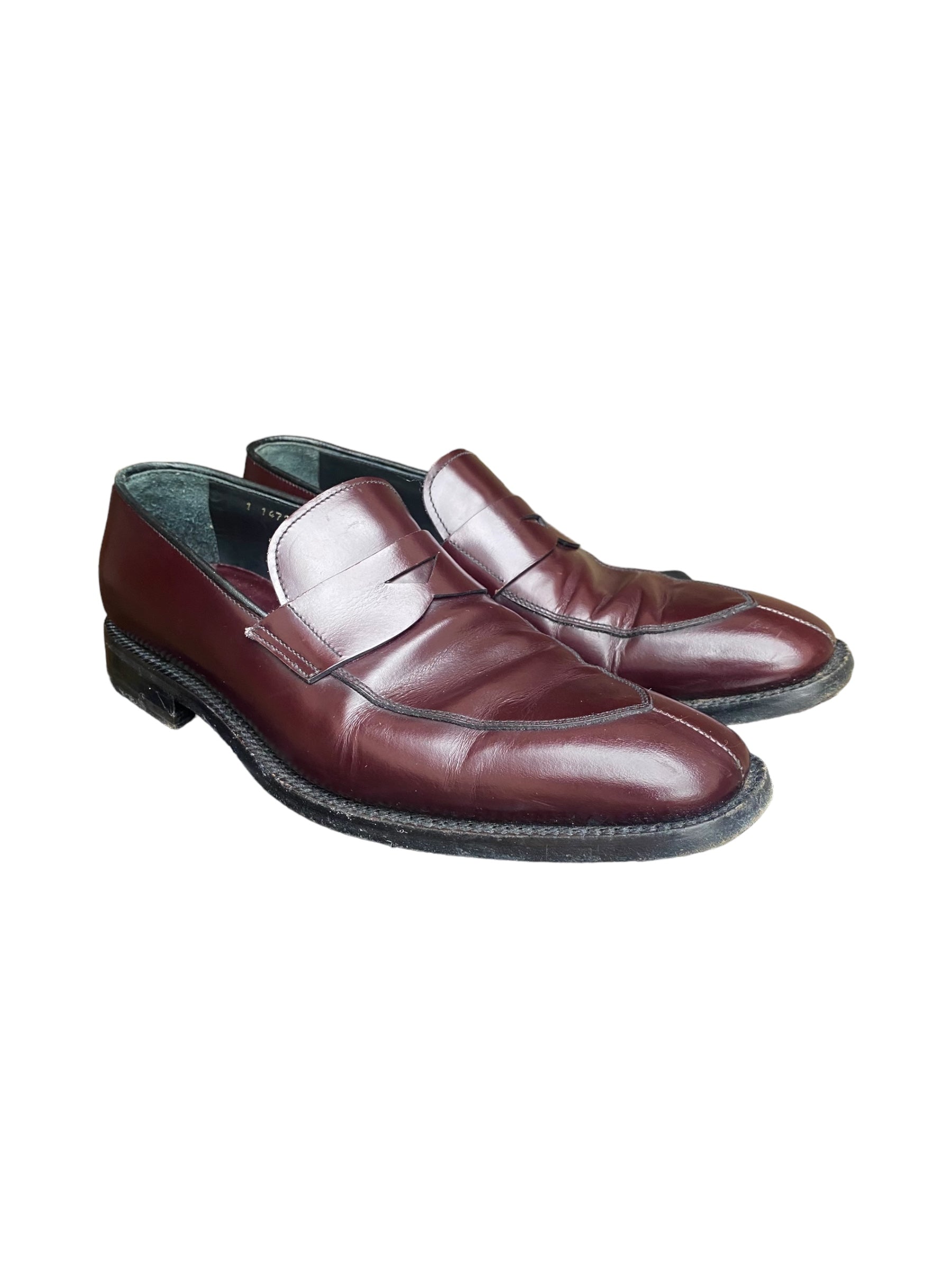 Vintage unisex Prada leather loafers size 40
