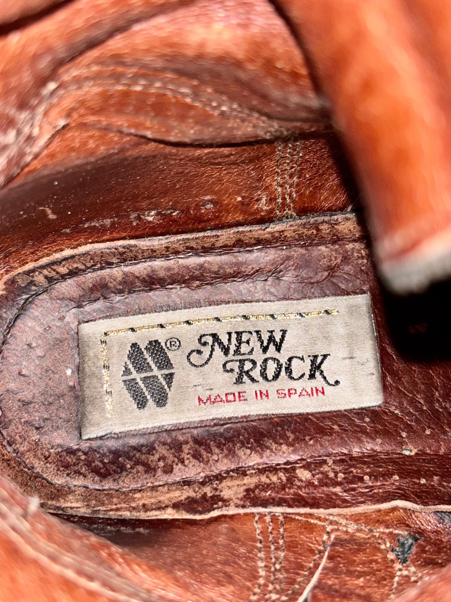 Vintage New Rock knee high reactor leather boots