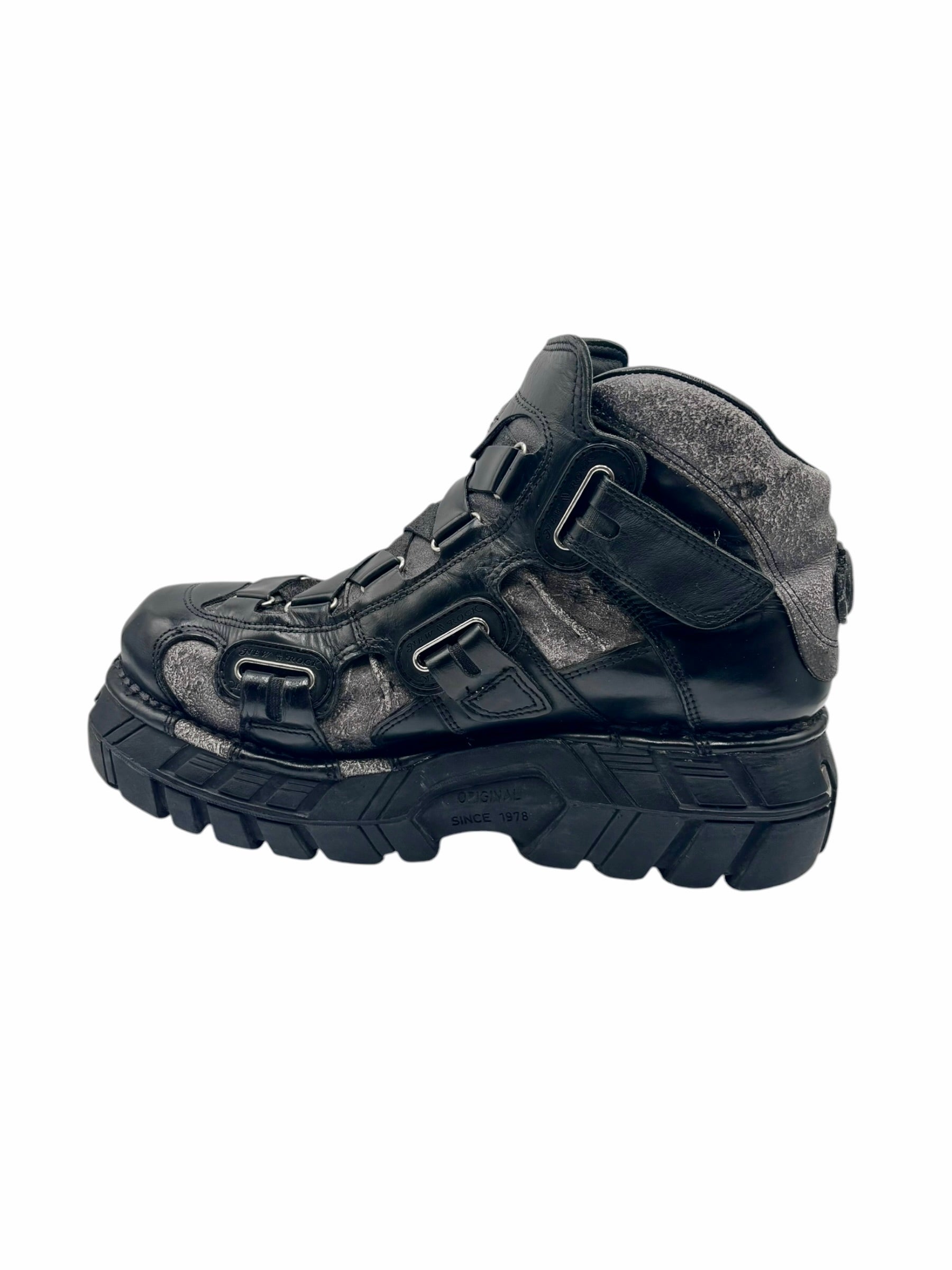 RARE vintage New Rock techno platform boots size 43