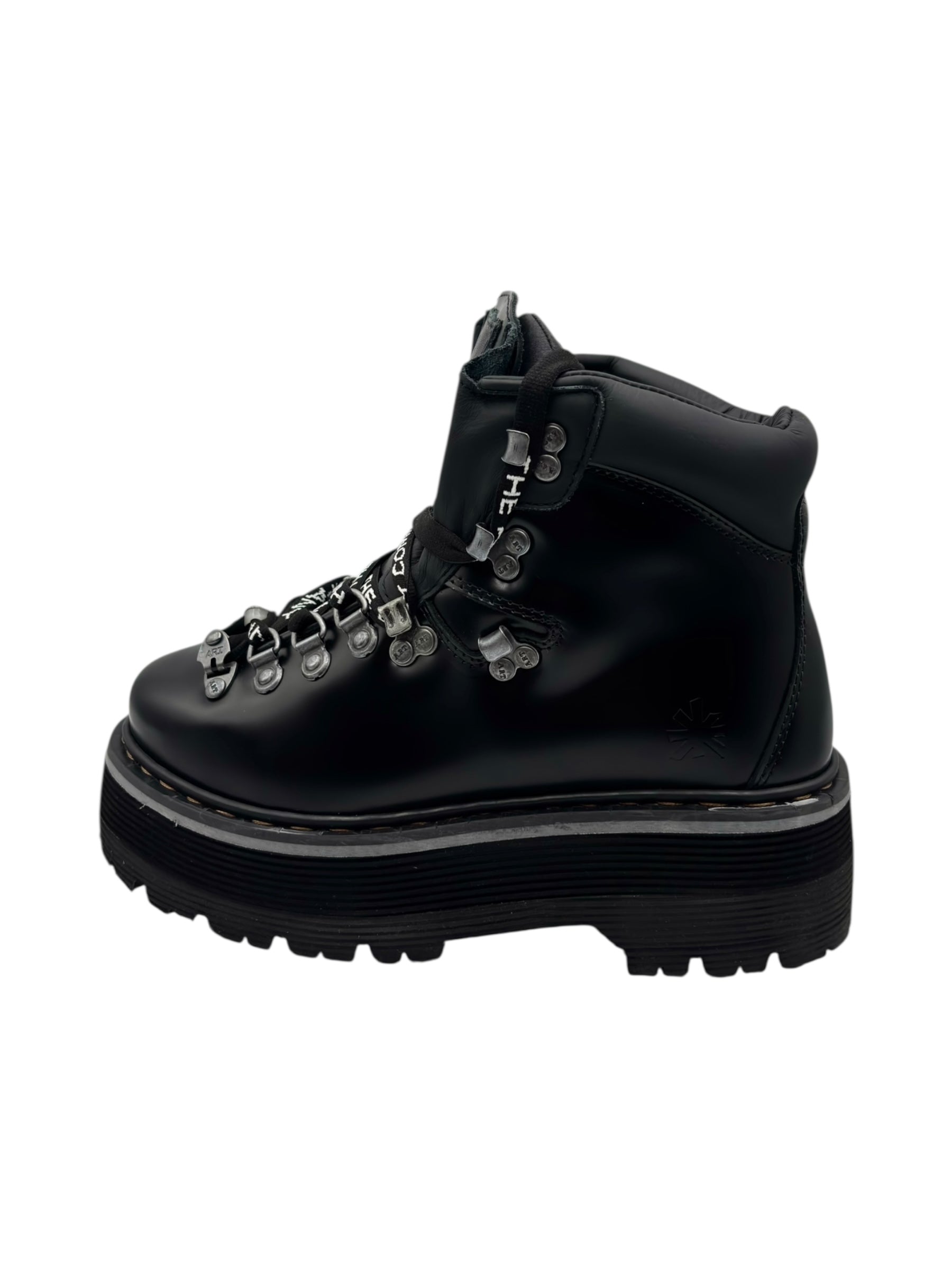 Vintage ART black leather platform boots size 39