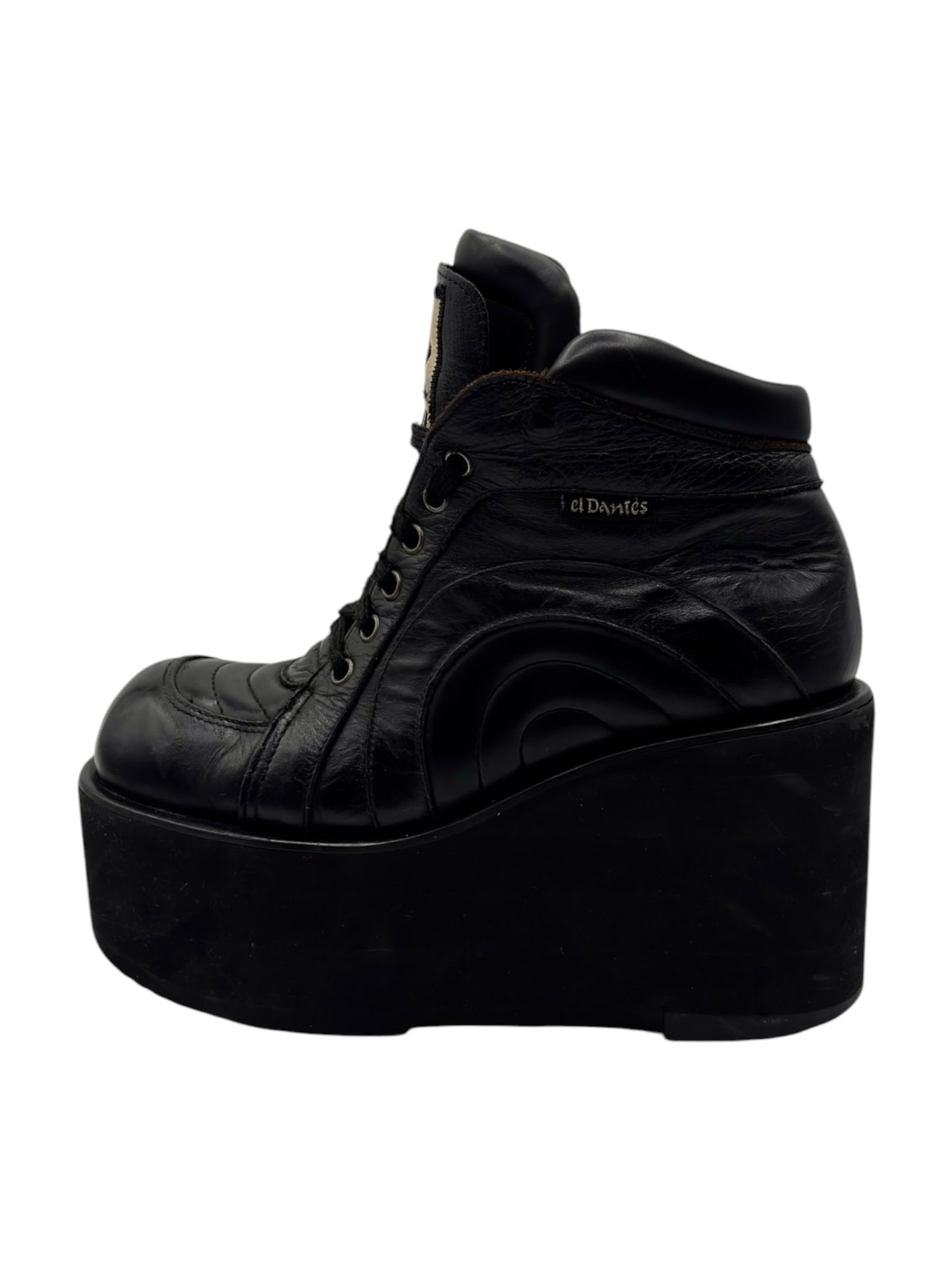 Rare vintage 90s El Dantes leather ankle platform boots