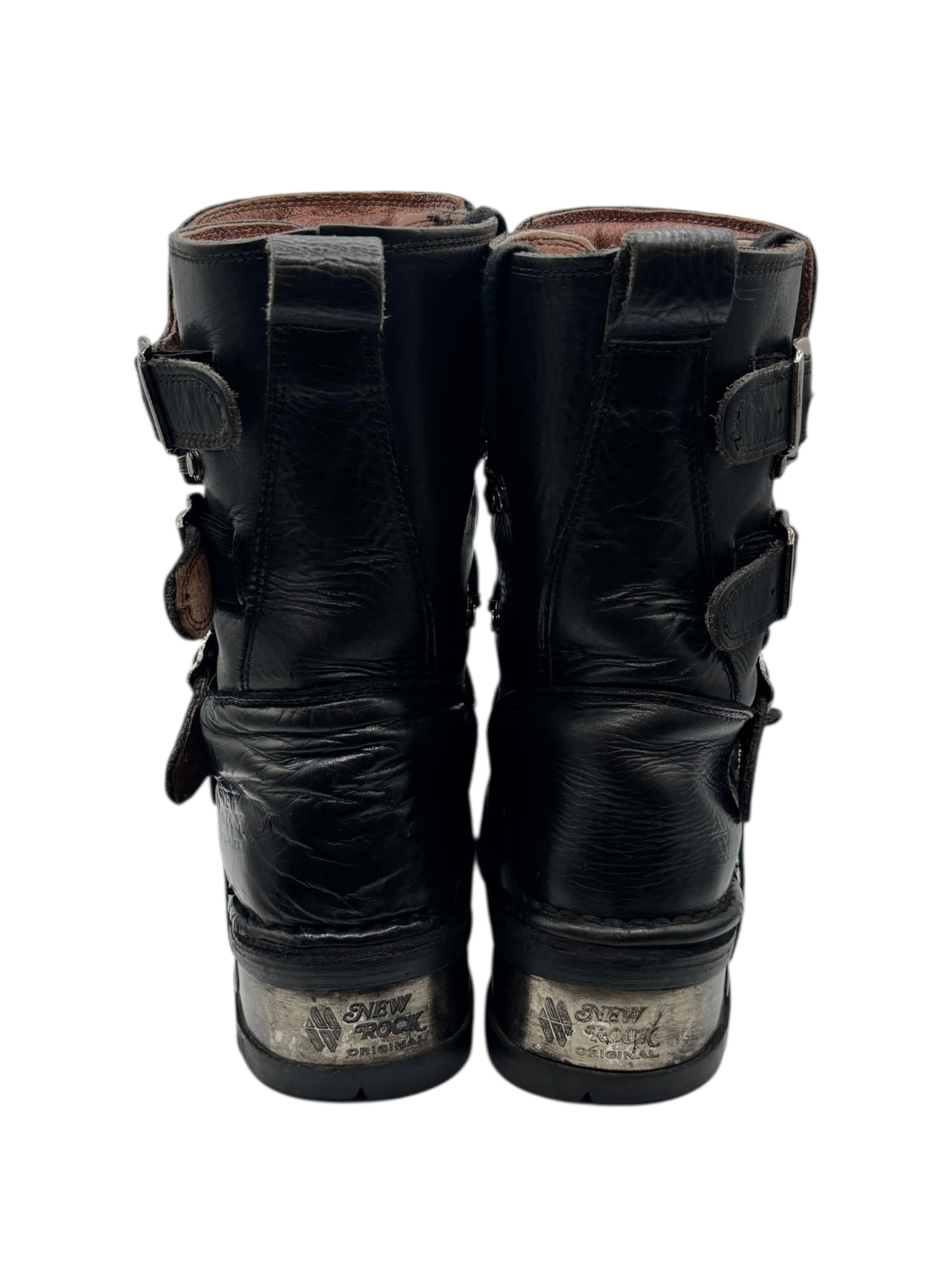 Vintage New Rock leather mid-calf boots size 38