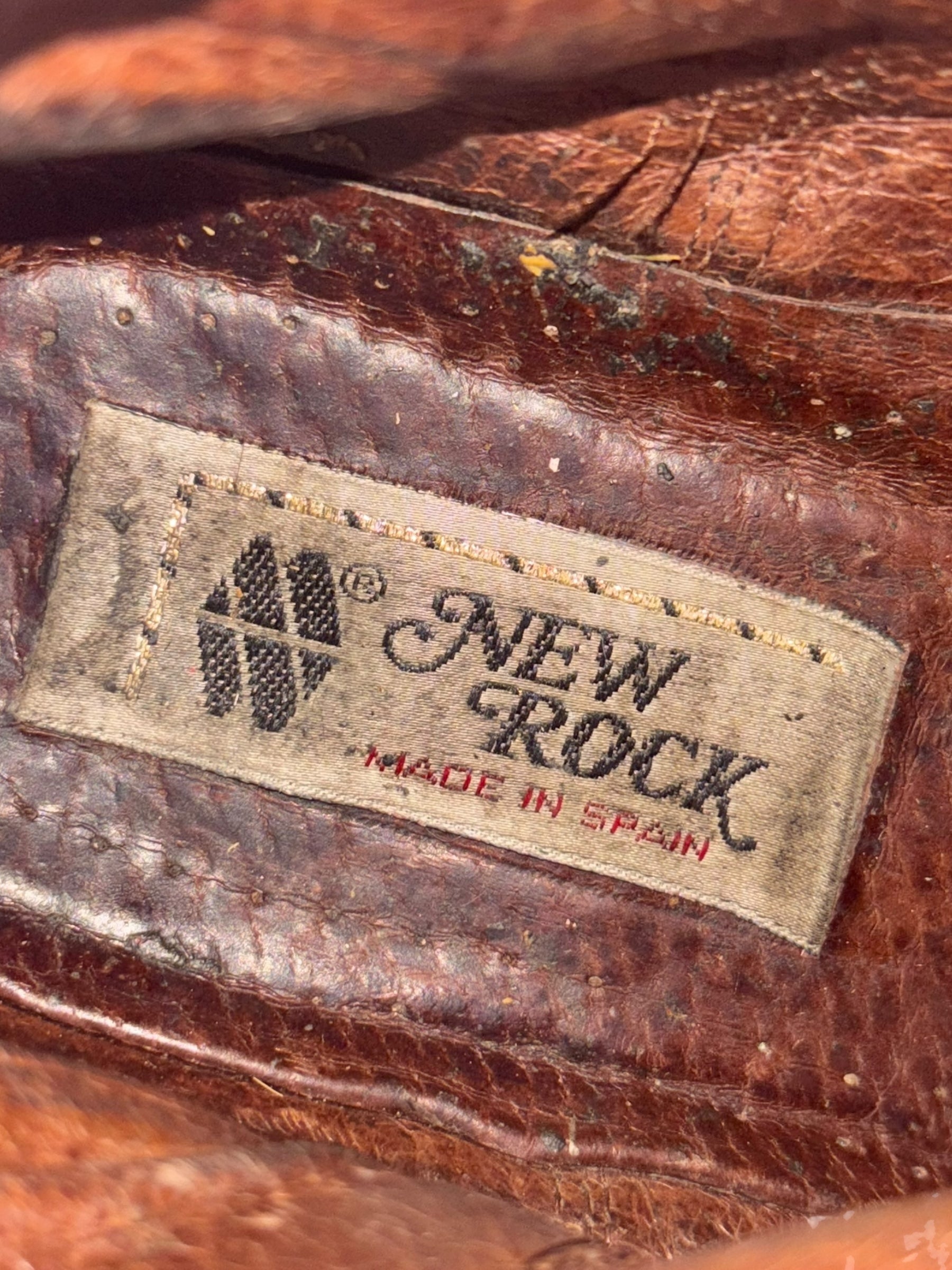 Vintage New Rock leather buckle boots size 41