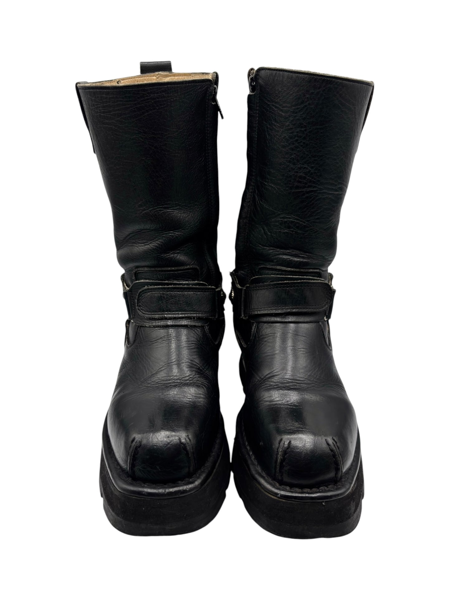 Vintage New Rock leather biker boots