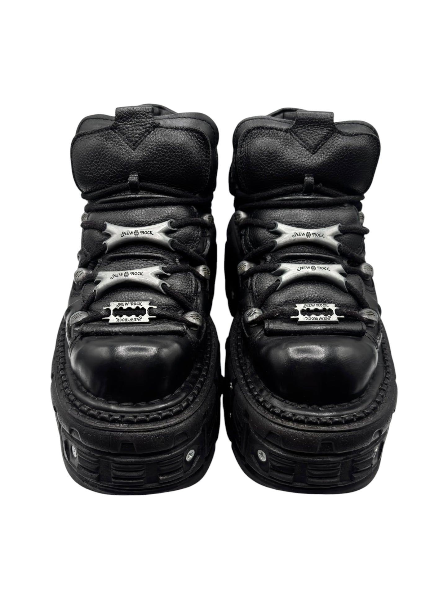 Vintage New Rock tank leather platform boots