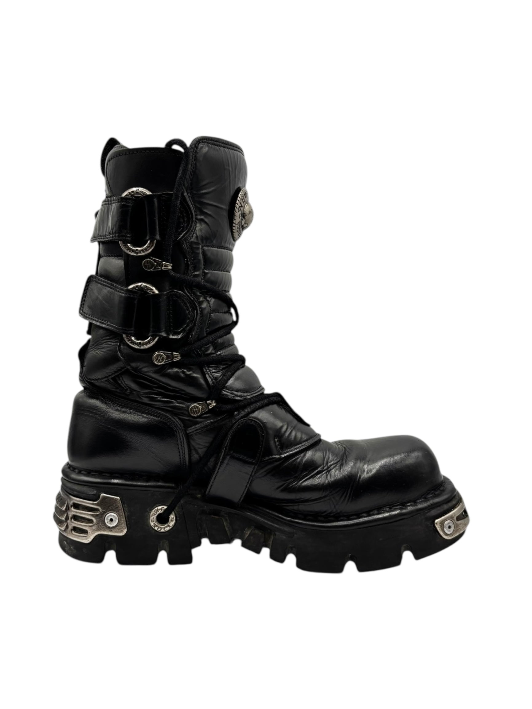 Vintage New Rock mid-calf leather reactor boots size 43
