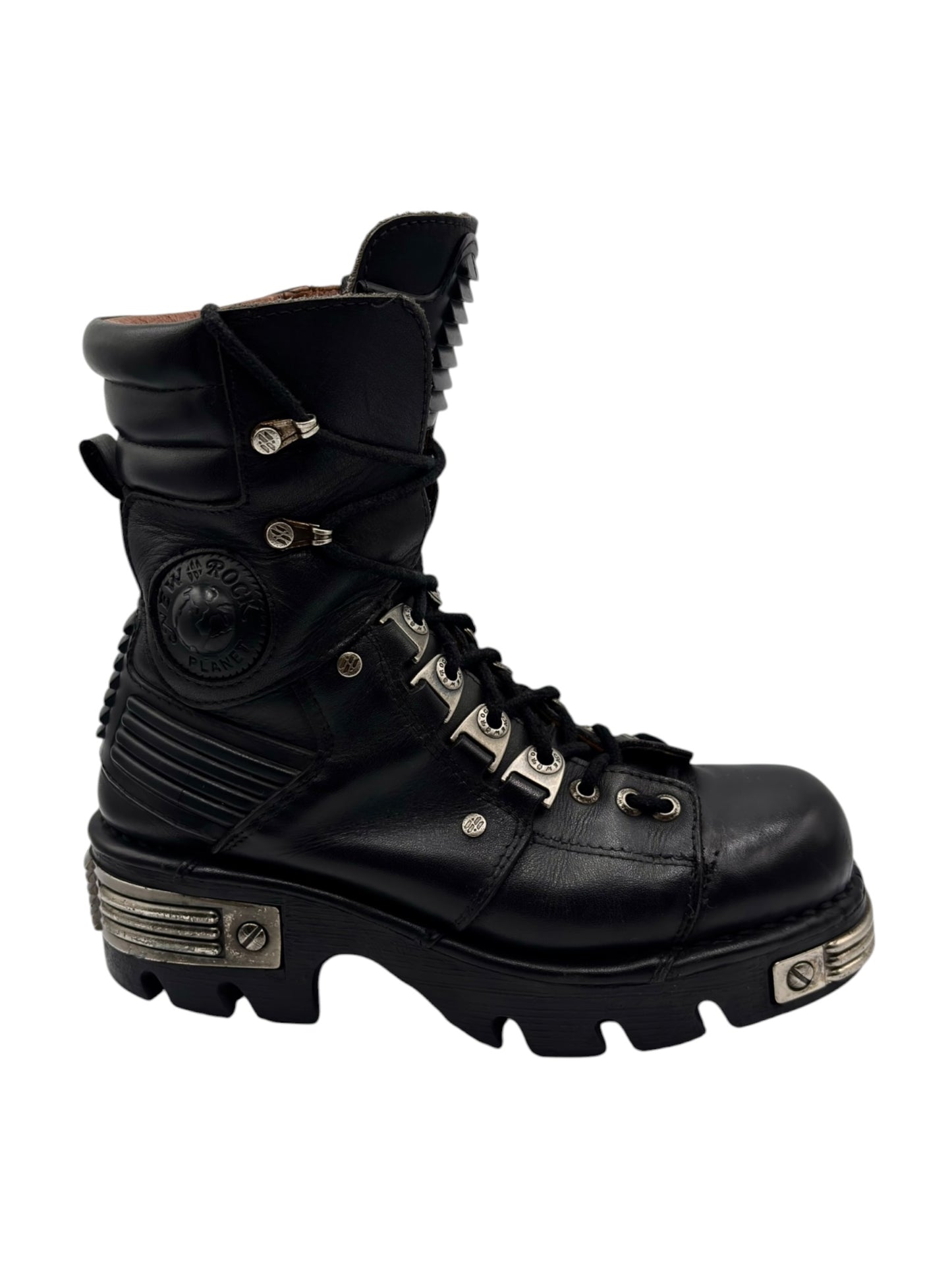 Vintage New Rock tiger reactor leather boots
