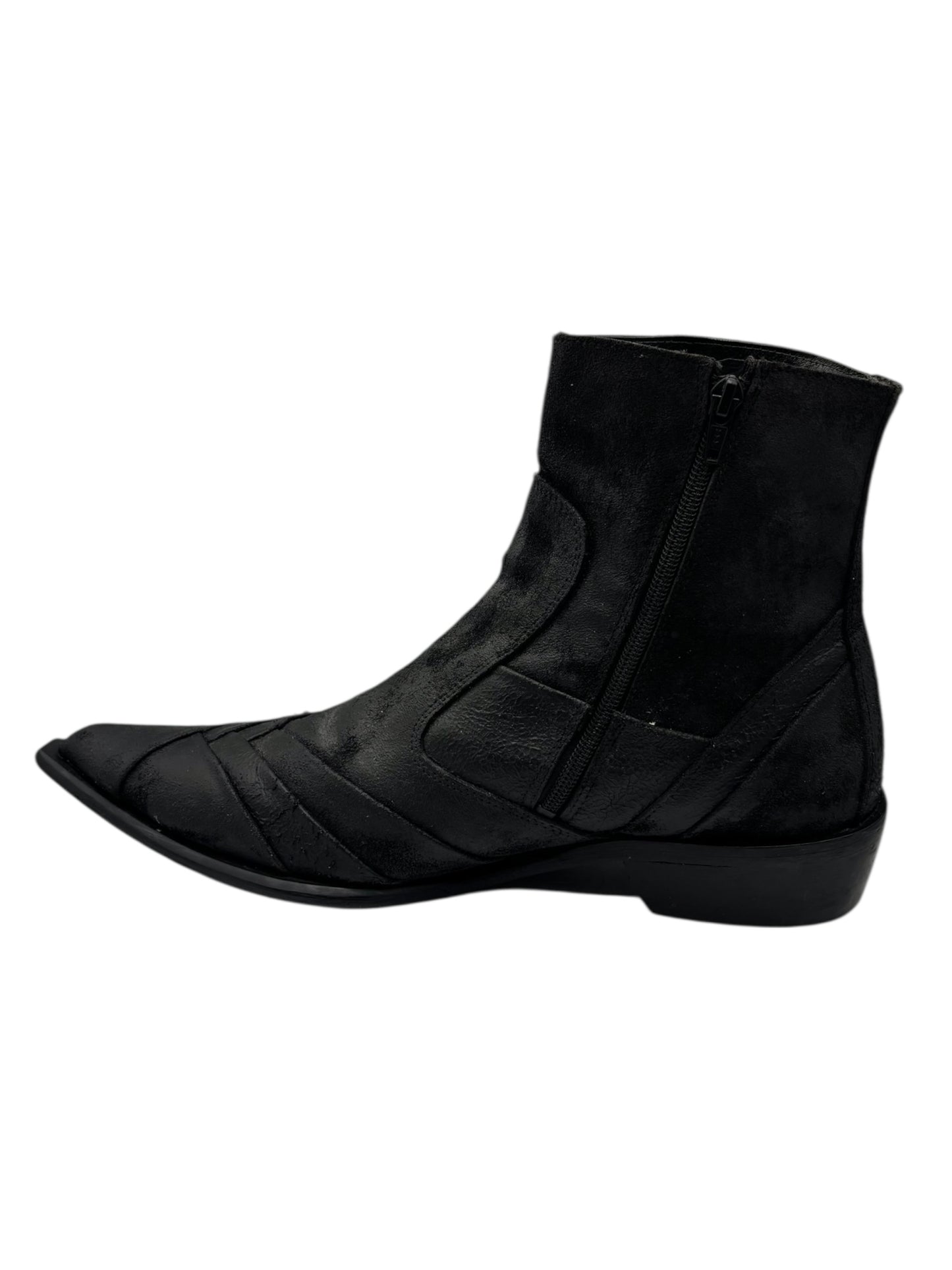 Vintage New Rock sauron black leather cowboy boots size 45
