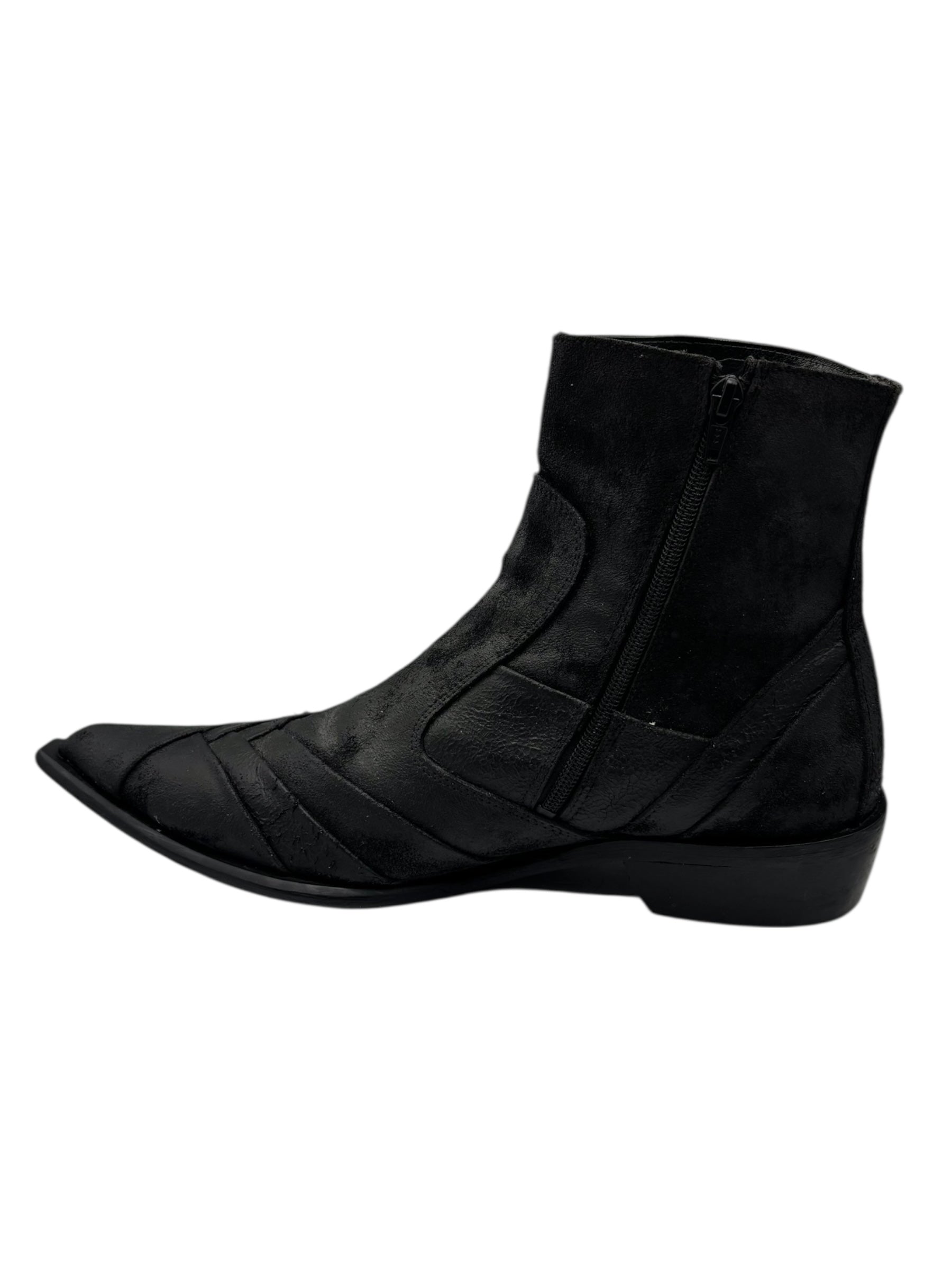 Vintage New Rock sauron black leather cowboy boots size 45