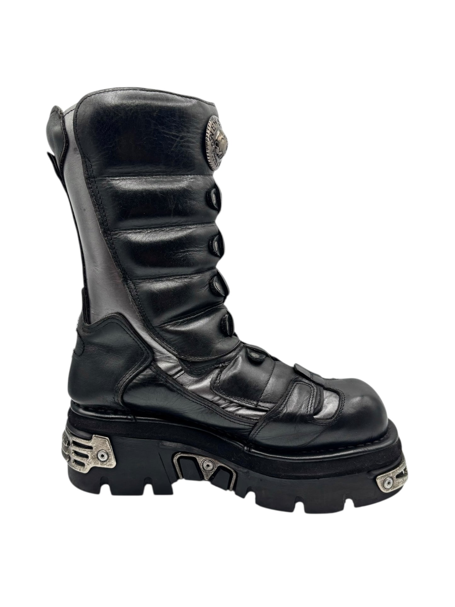 Vintage New Rock lace up reactor boots size 42