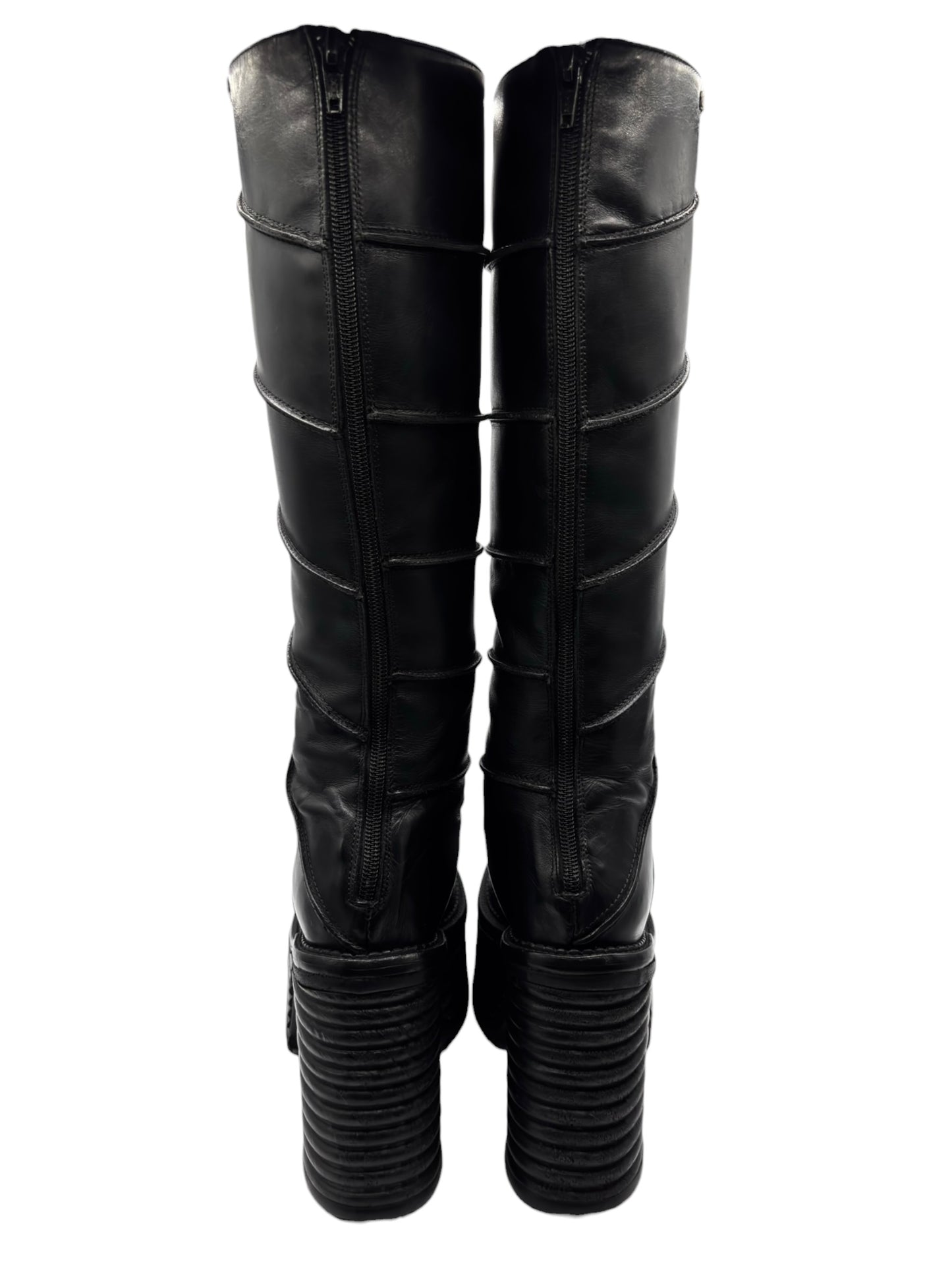 Rare vintage 90s El Dantes knee high block platform boots