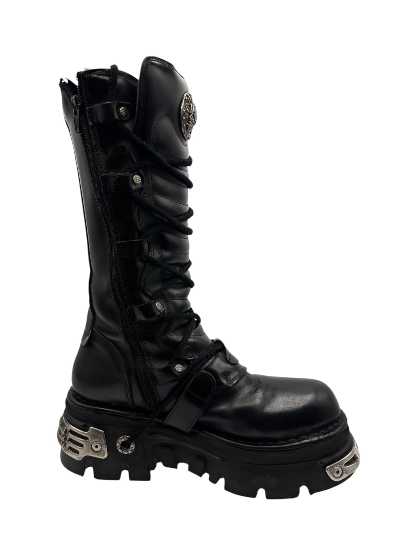 Vintage New Rock knee high reactor leather boots