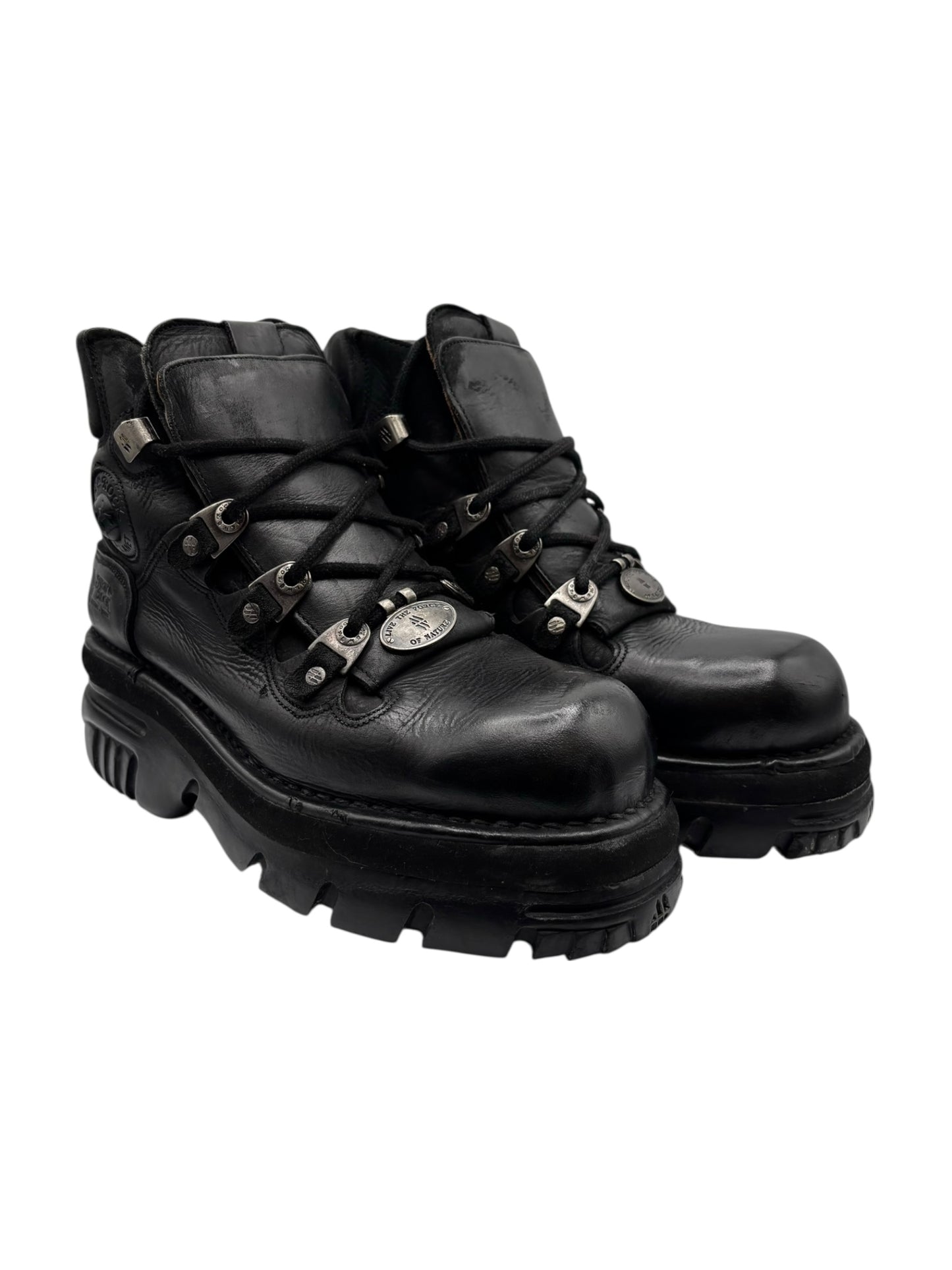Vintage New Rock lace-up ankle boots size 44