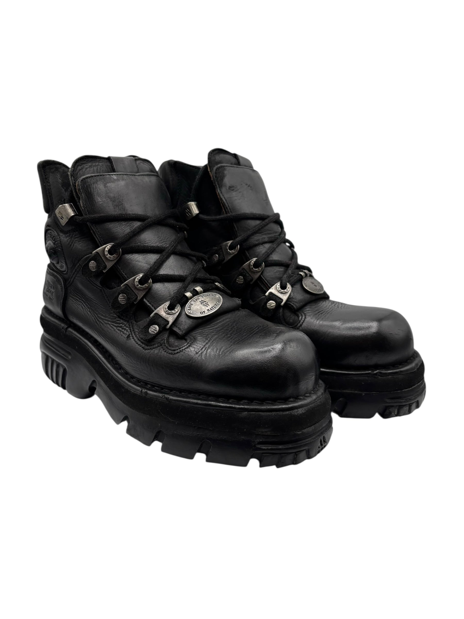 Vintage New Rock lace-up ankle boots size 44