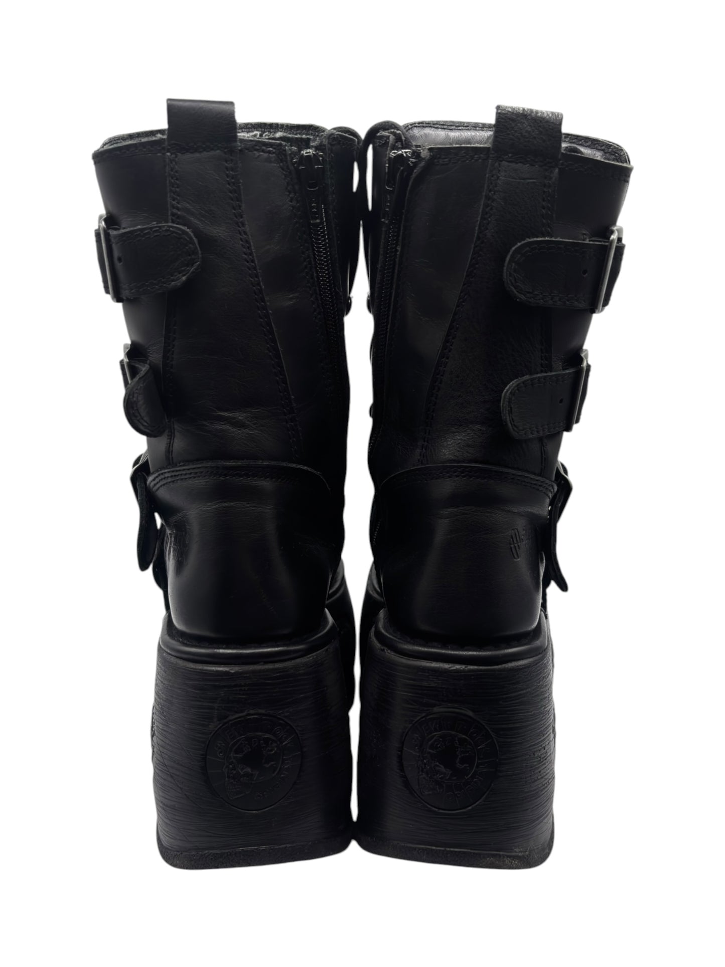 Vintage New Rock neptuno leather platform boots