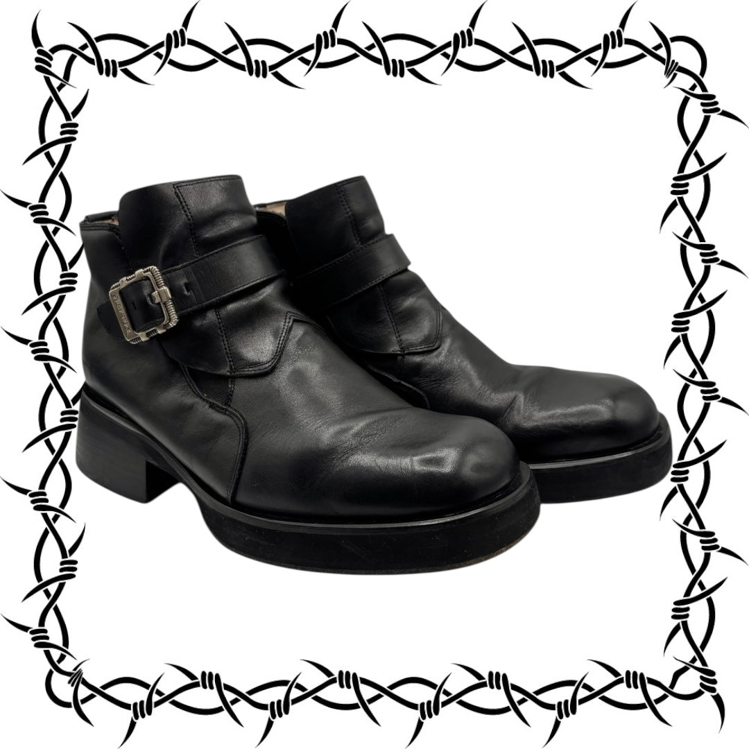 Vintage New Rock leather ankle boots size 43