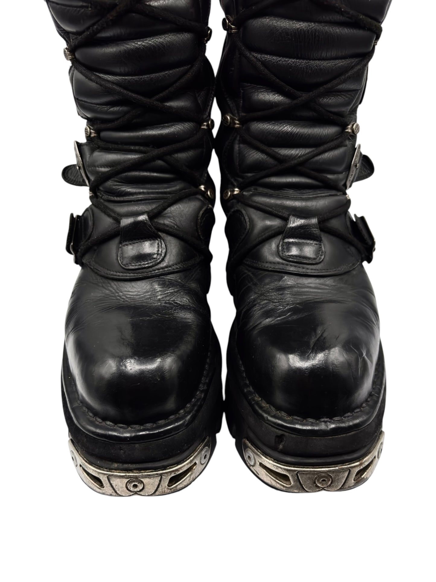 Vintage New Rock knee high reactor leather boots