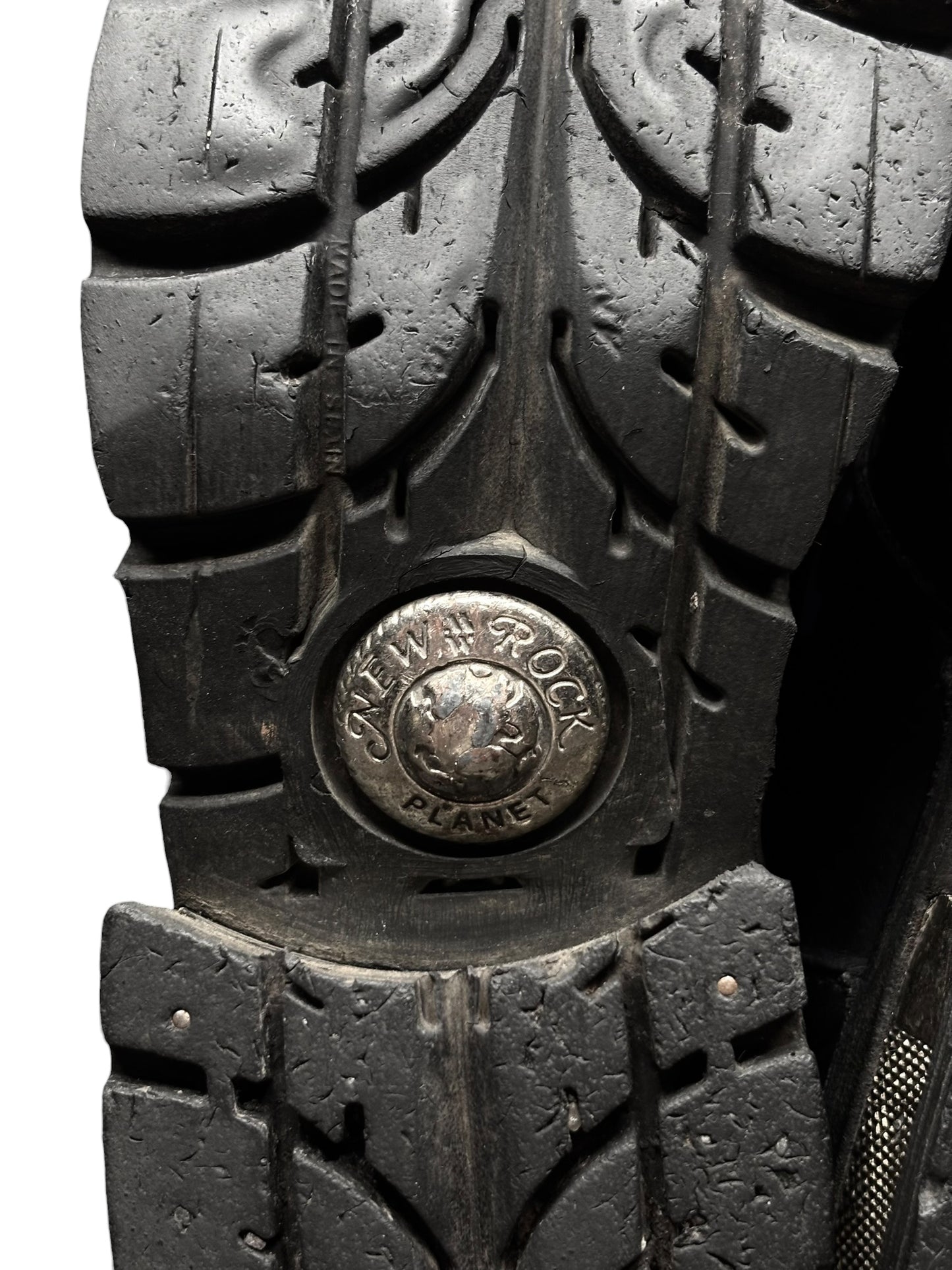 Vintage New Rock raised-heel leather boots