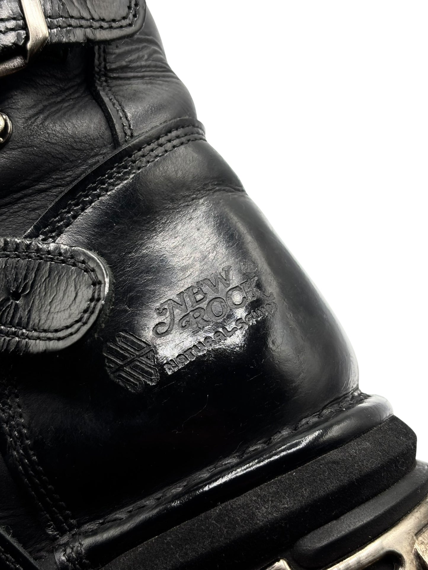 Vintage New Rock knee high reactor leather boots