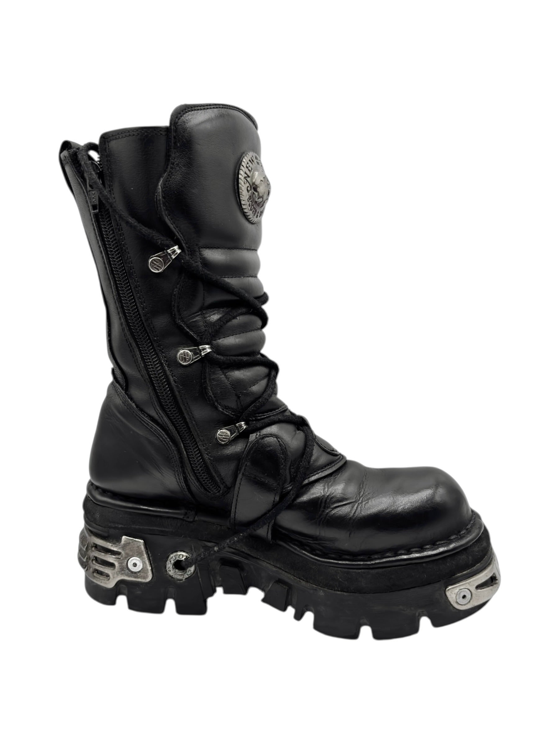 Vintage New Rock mid-calf leather reactor boots size 38