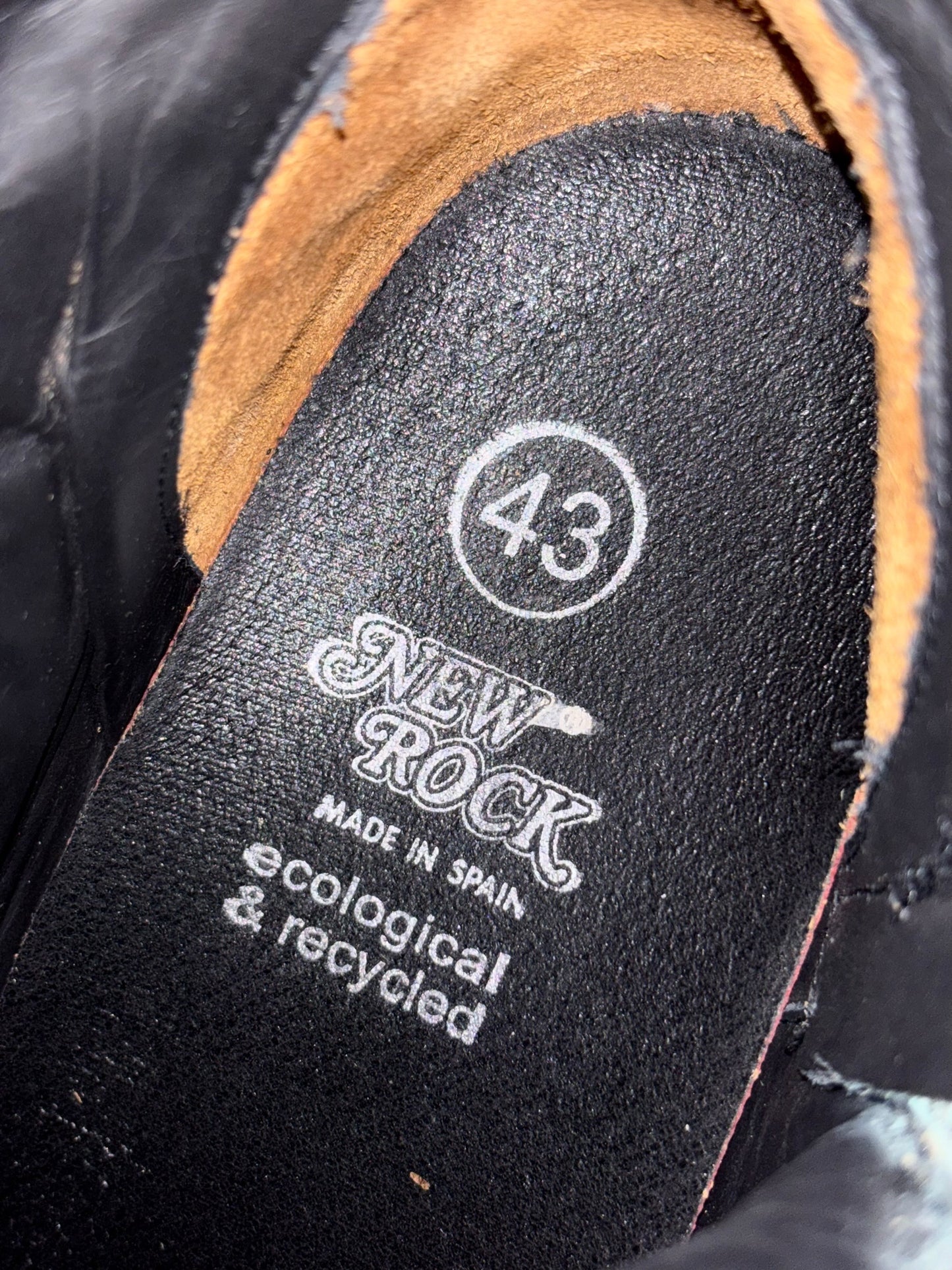 Vintage New Rock leather biker boots