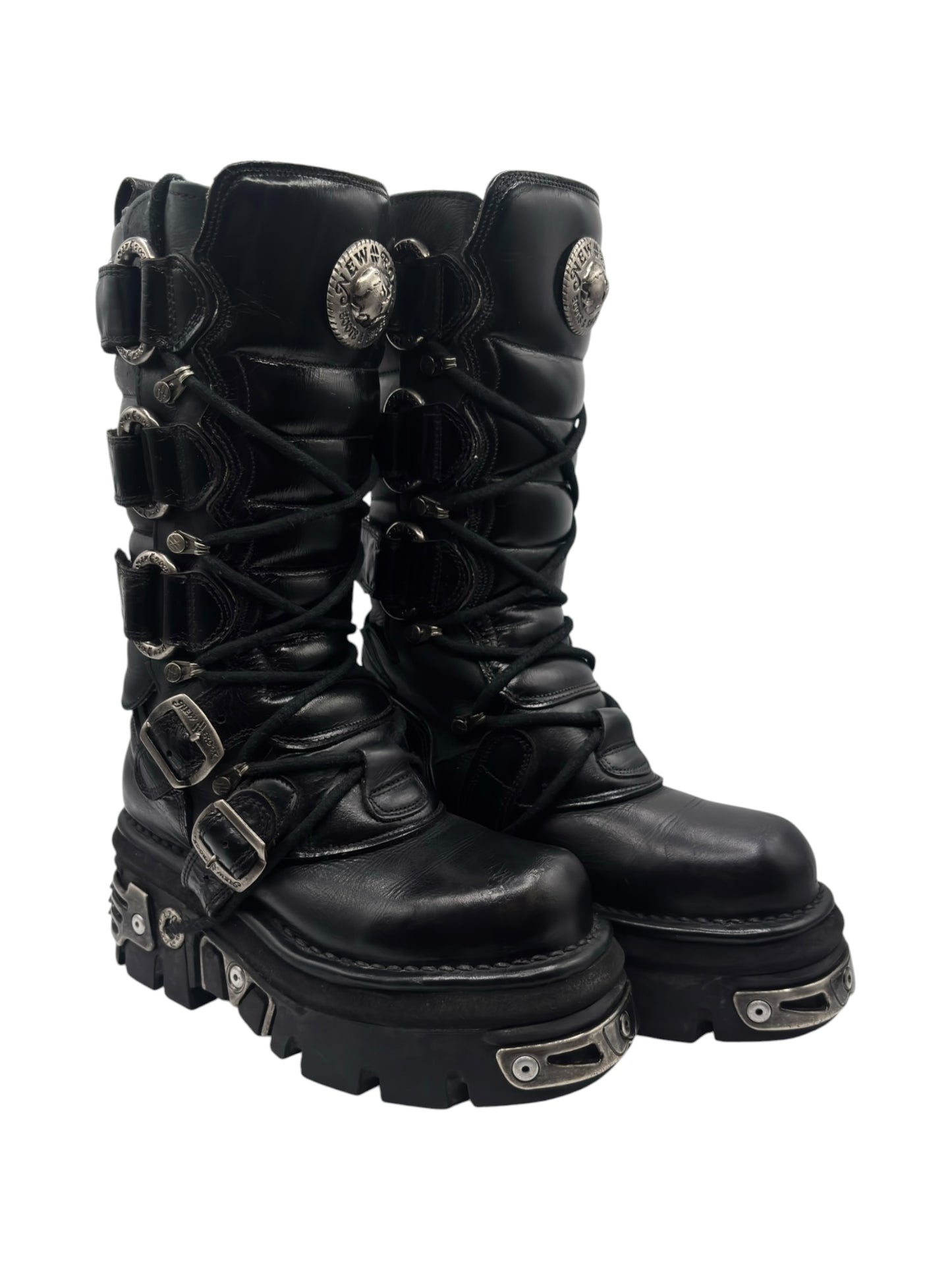 Vintage New Rock knee high reactor leather boots