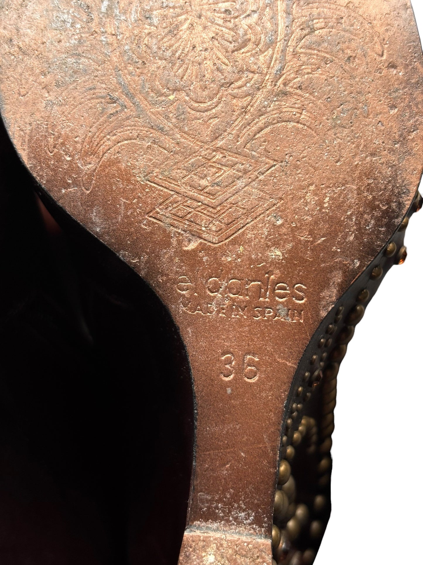 Beautiful vintage El Dantes knee high wedge boots