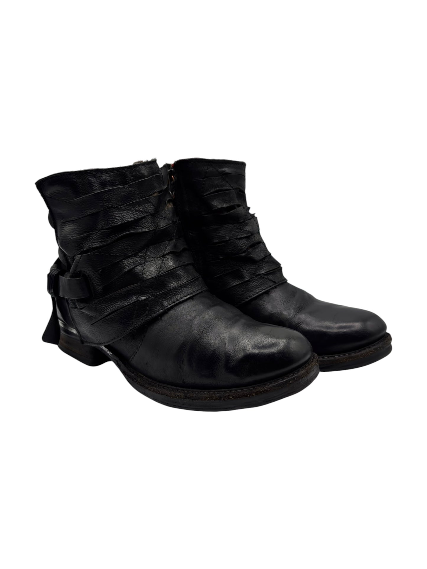 Vintage A.S.98 black leather boots