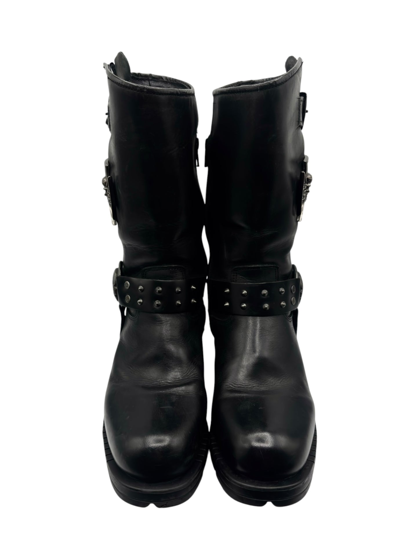 Vintage New Rock leather biker boots